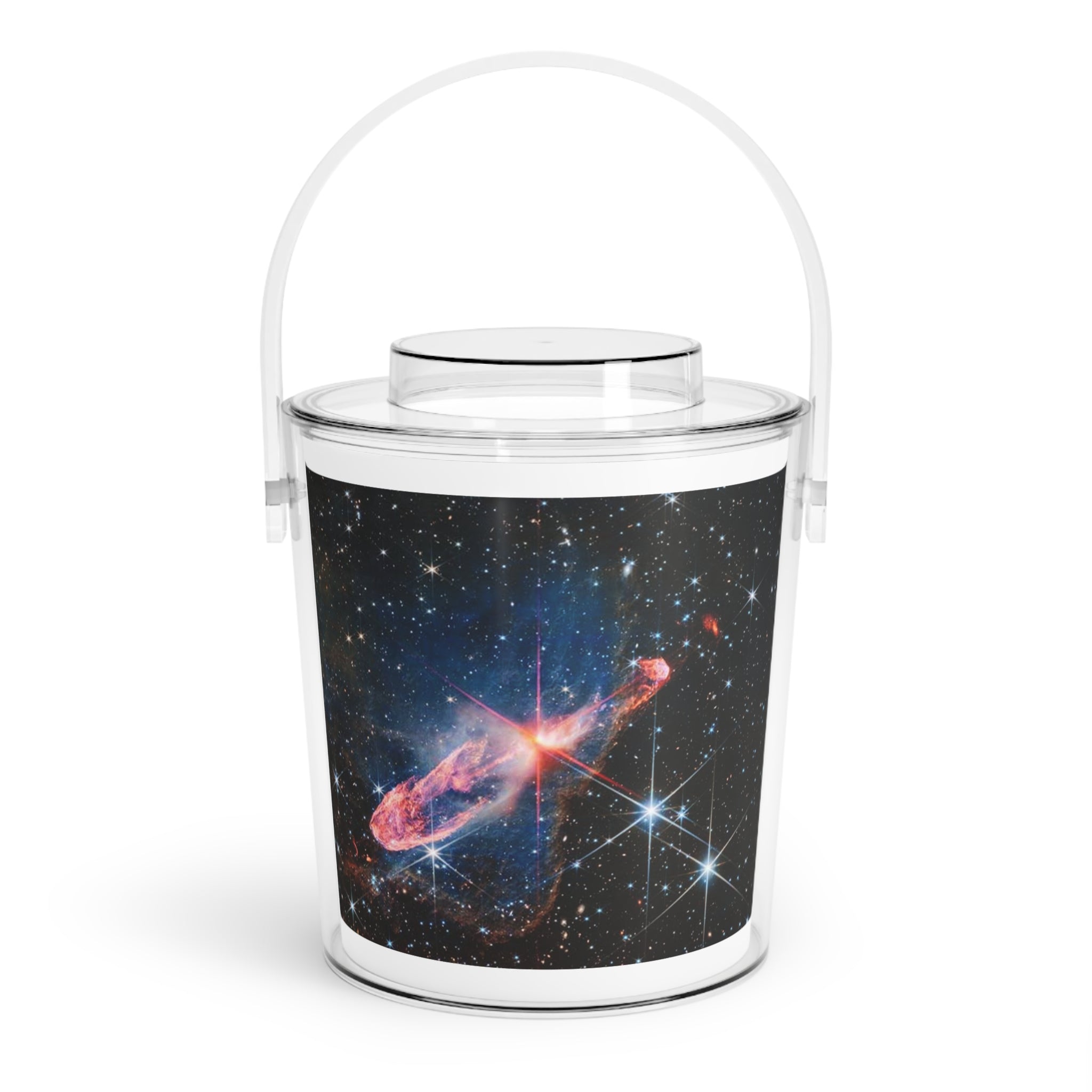 Cosmic Nebula Ice Bucket | Space Galaxy Ice Bucket with Stars