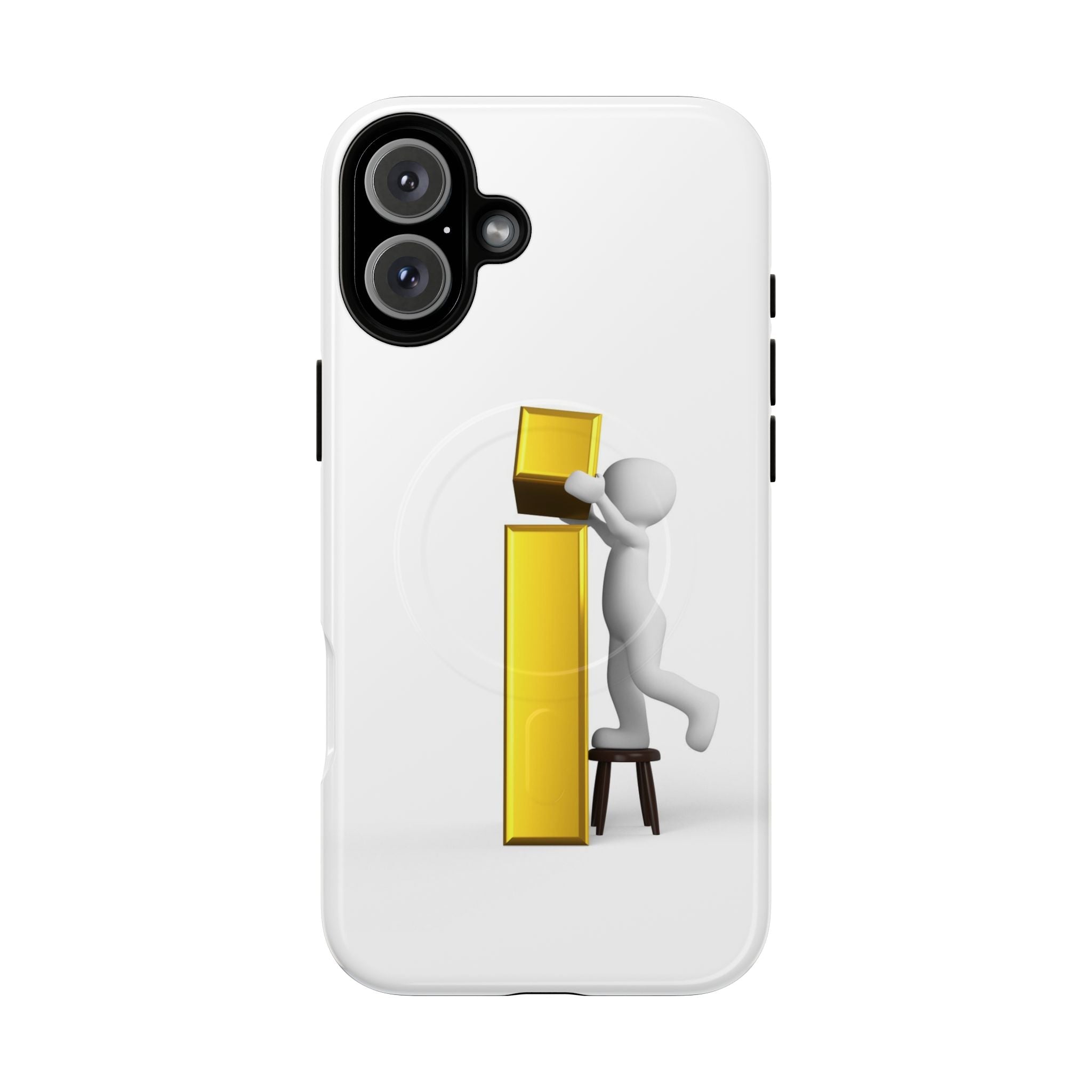 3D Character Gold Letter i phone case | Tough Magnetic Case