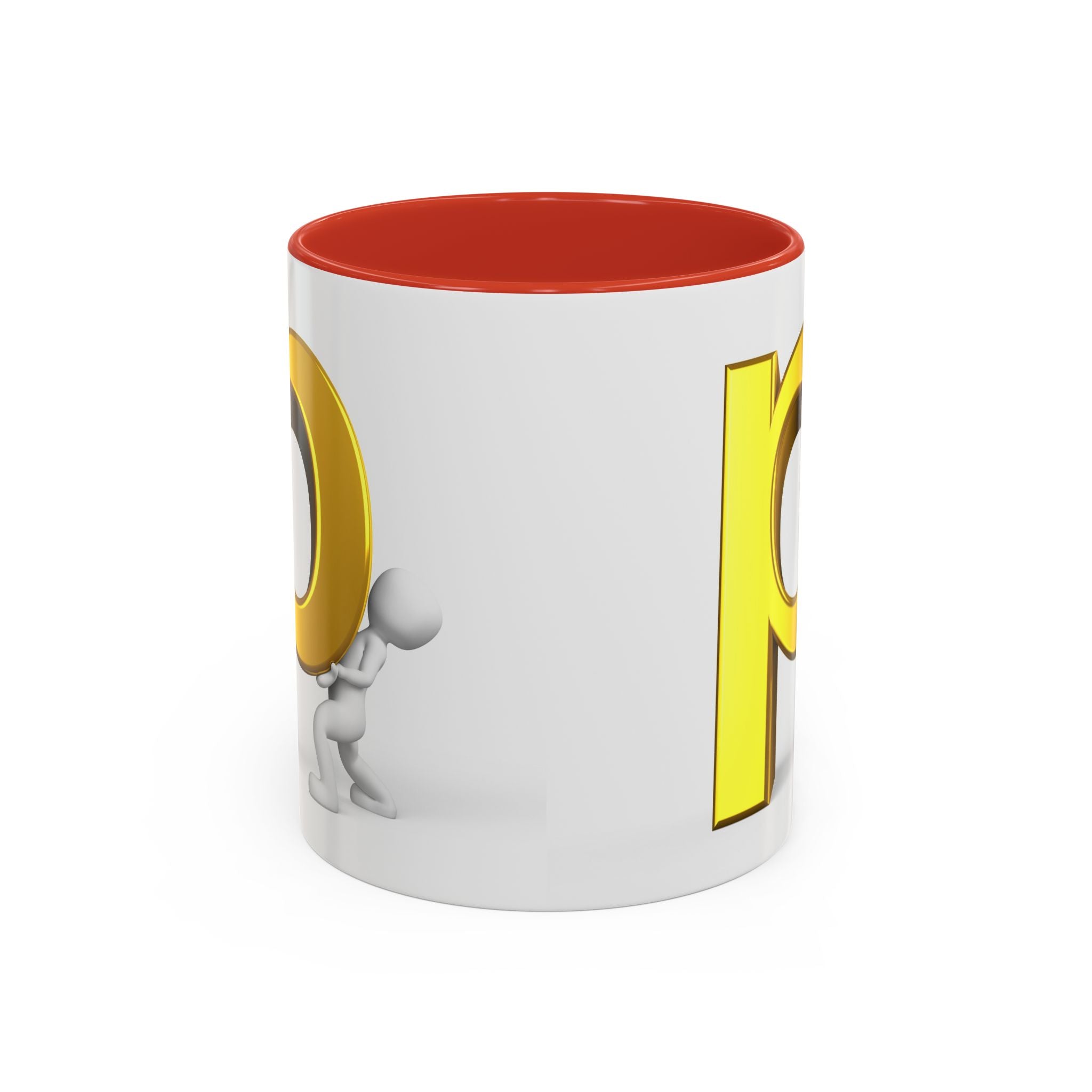 Tasse à café 3D lettre P | Tasse à anse colorée 325 ml ou 443 ml