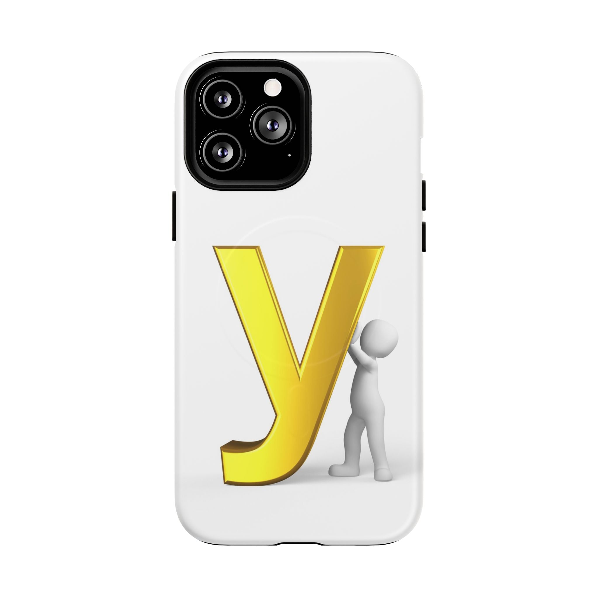 Coque de téléphone en or lettre Y | Coques magnétiques robustes