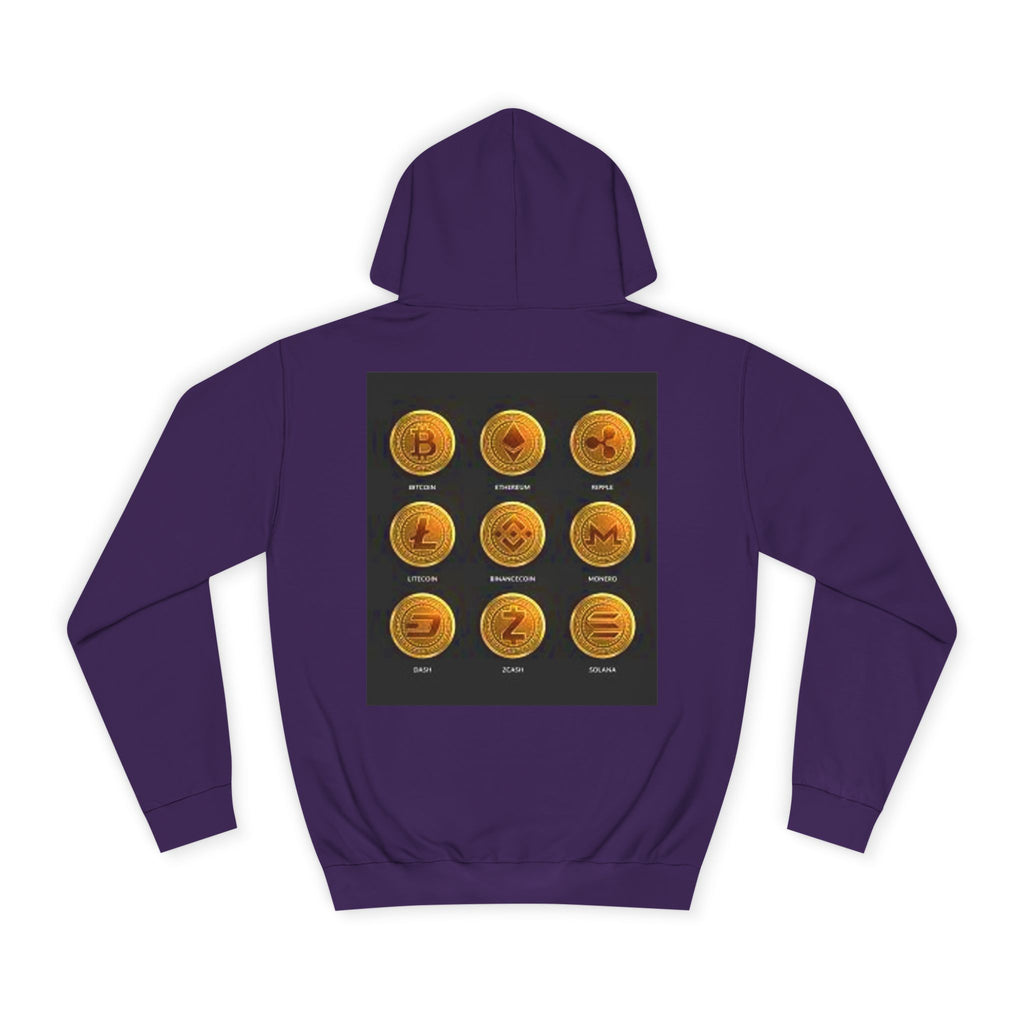 Crypto Coin Icons Hoodie | Bitcoin Ethereum Litecoin Ripple Doge Zcash Monero