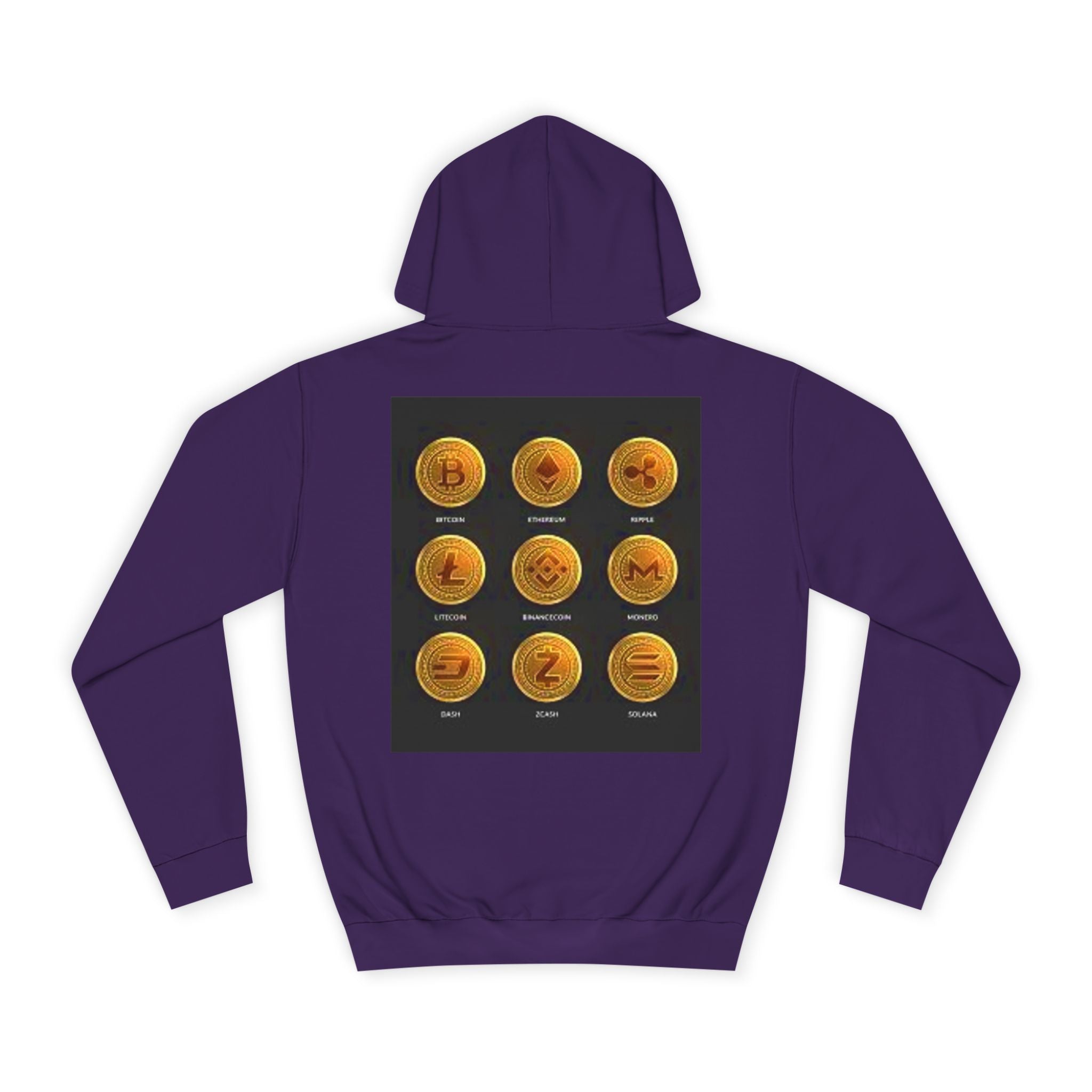 Crypto Coin Icons Hoodie | Bitcoin Ethereum Litecoin Ripple Doge Zcash Monero