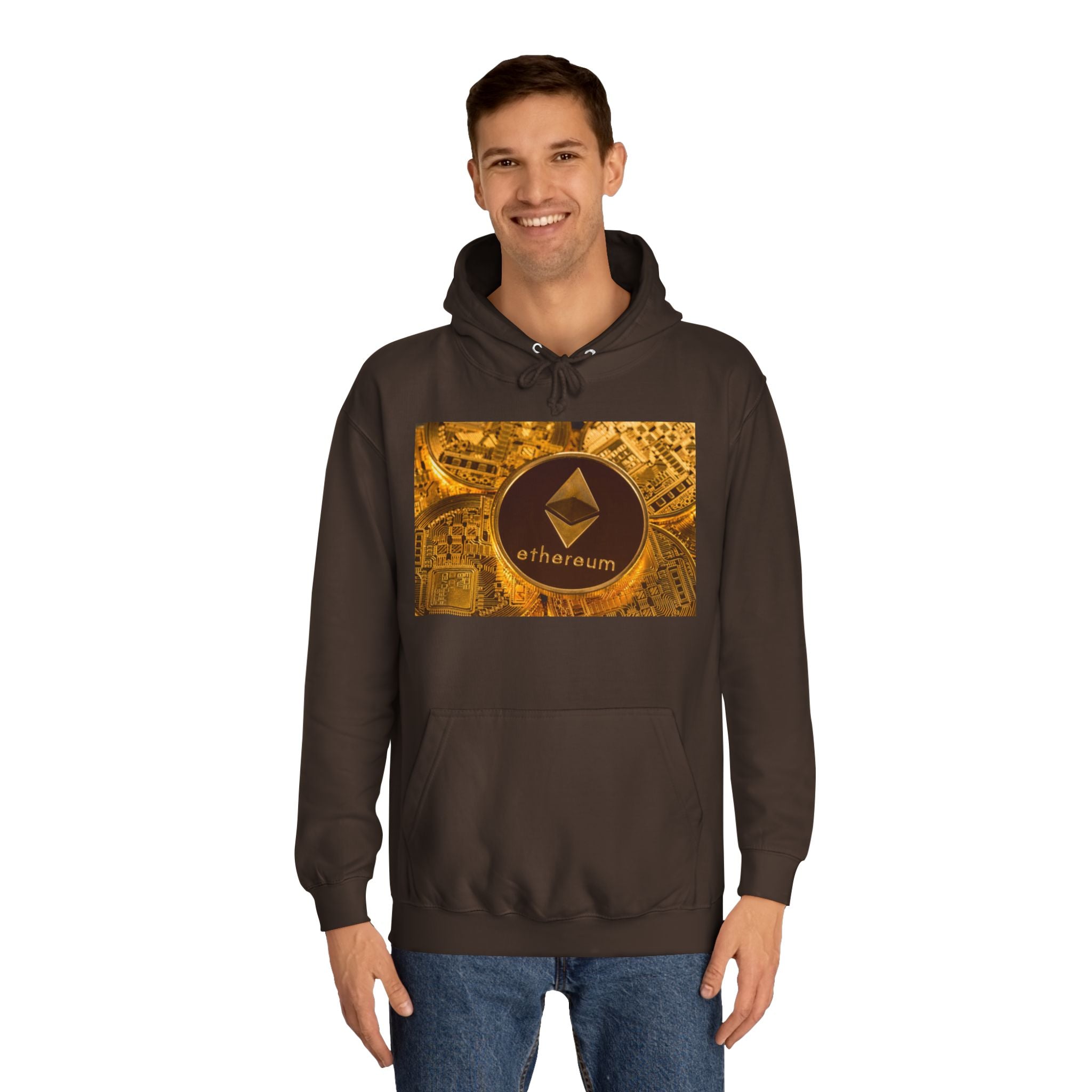 Ethereum Coin Hoodie | Crypto Logo Sweatshirt, Blockchain Design