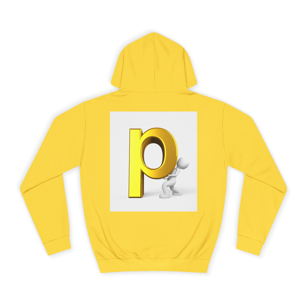 3D Letter P Character Hoodie | Initial P Monogram Pullover