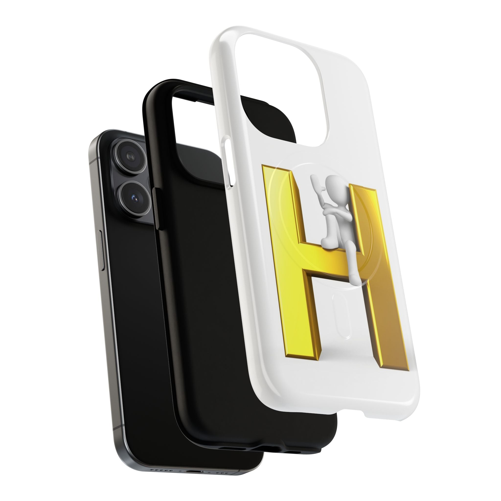 Gold Letter H Climber Phone Case | Tough Magnetic Case