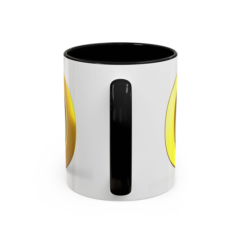 Stick Figure Inside Gold Letter O Mug | Accent Coffee Mug 11oz 15oz