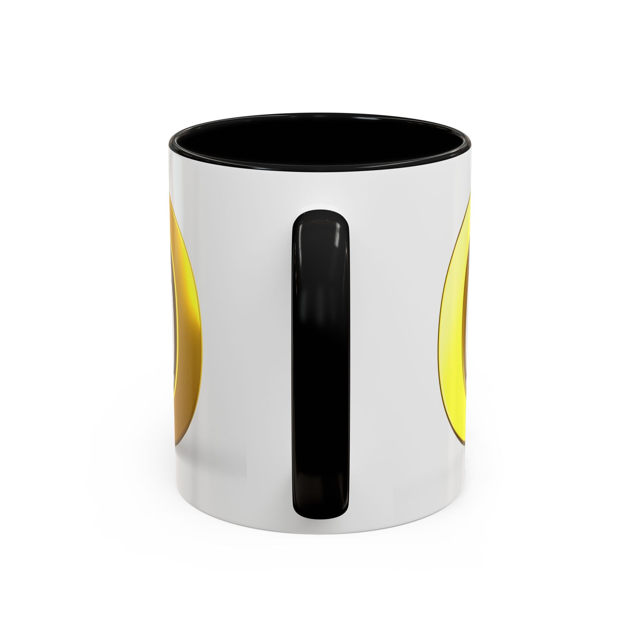 Stick Figure Inside Gold Letter O Mug | Accent Coffee Mug 11oz 15oz