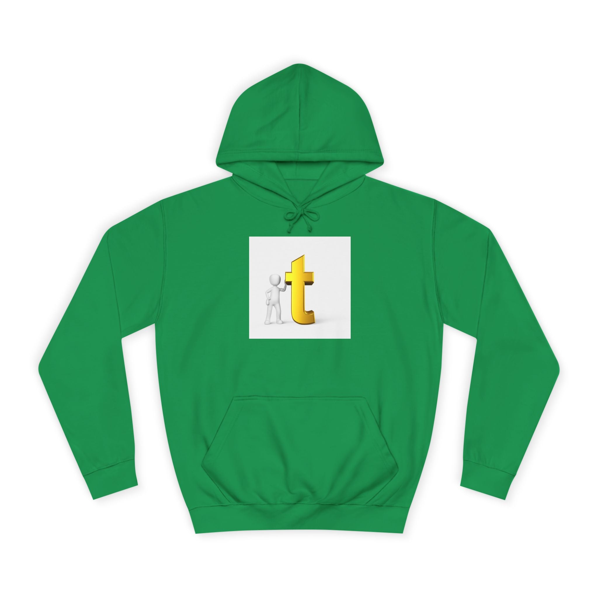 Sweat à capuche 3D Gold Letter T | Sweat-shirt initial minimaliste Letterman