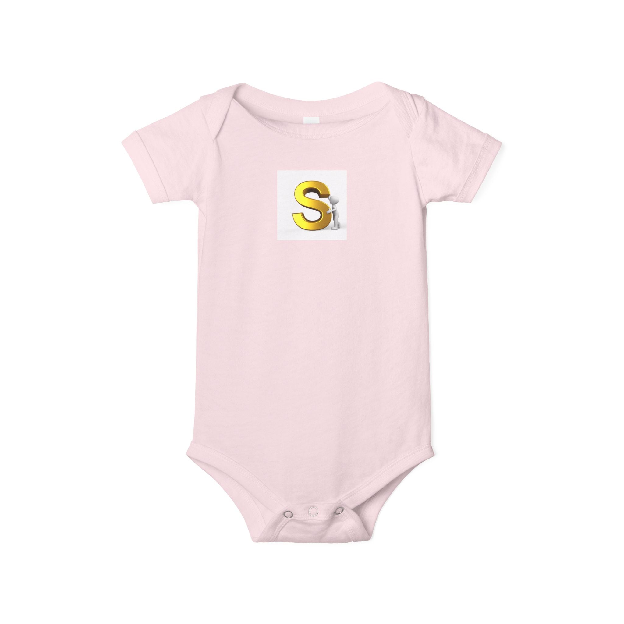 Body Bébé Monogramme Lettre S Dorée | Body pour Bébé avec Initiale