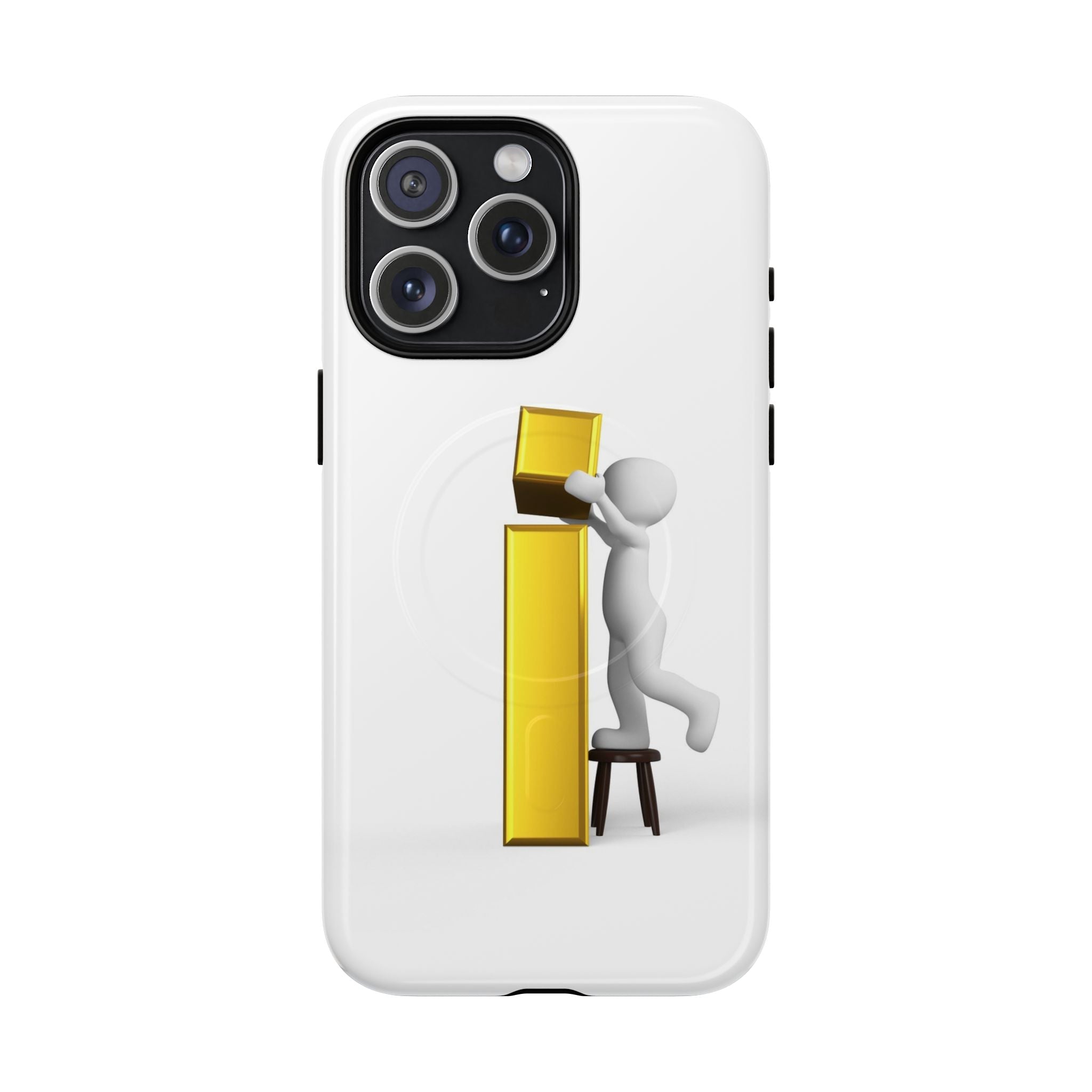 3D Character Gold Letter i phone case | Tough Magnetic Case
