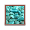 Turquoise Stone Pattern Jewelry Box | Blue Gemstone Trinket Box