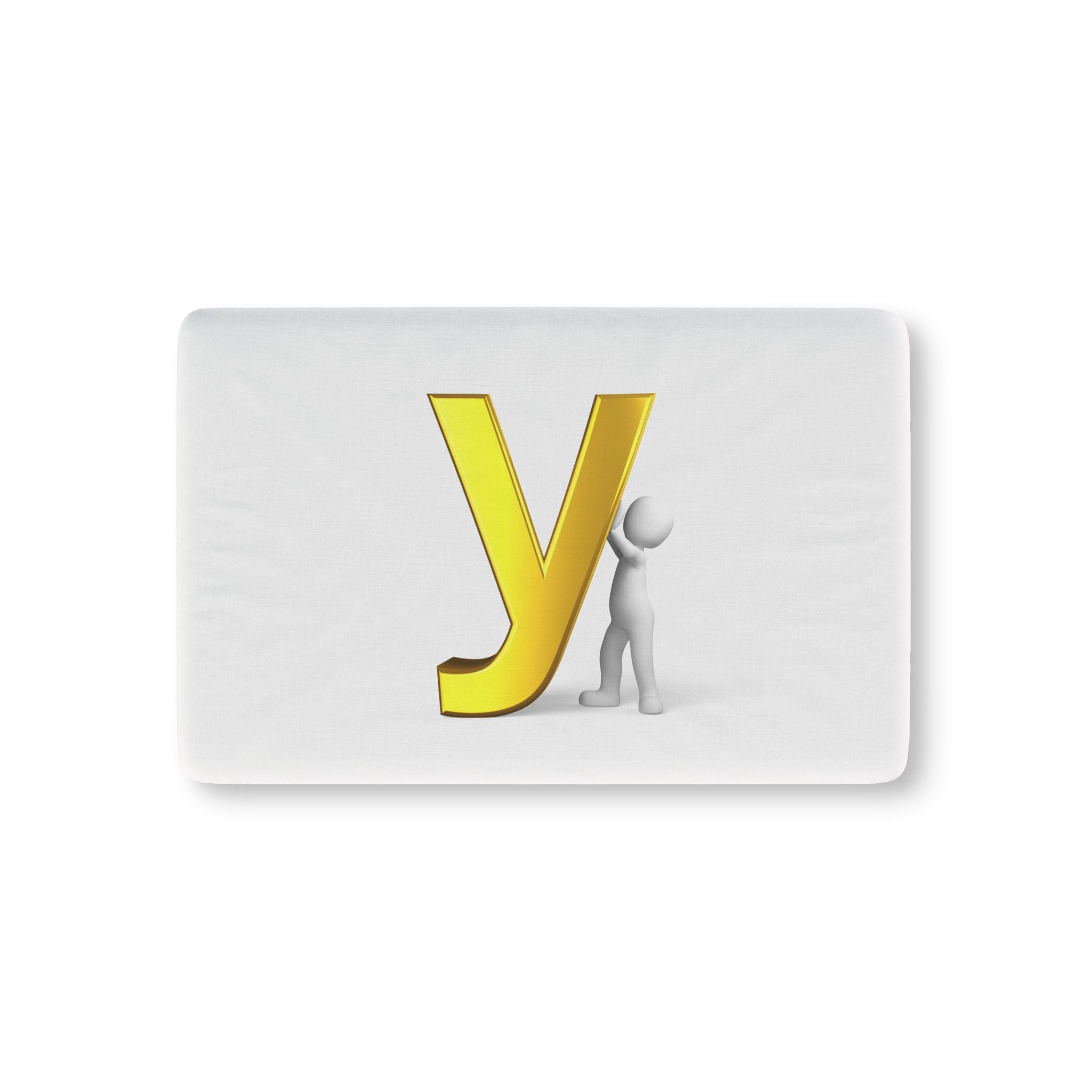 Gold Letter Y with Character Baby Fitted Crib Sheet | Monogram Nursery