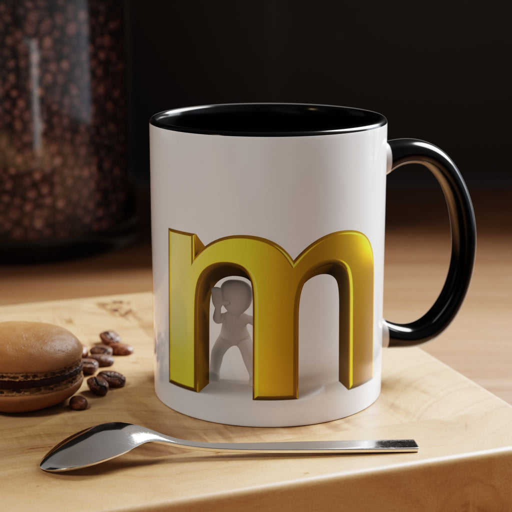 Gold Letter M Monogram Mug | Accent Coffee Mug