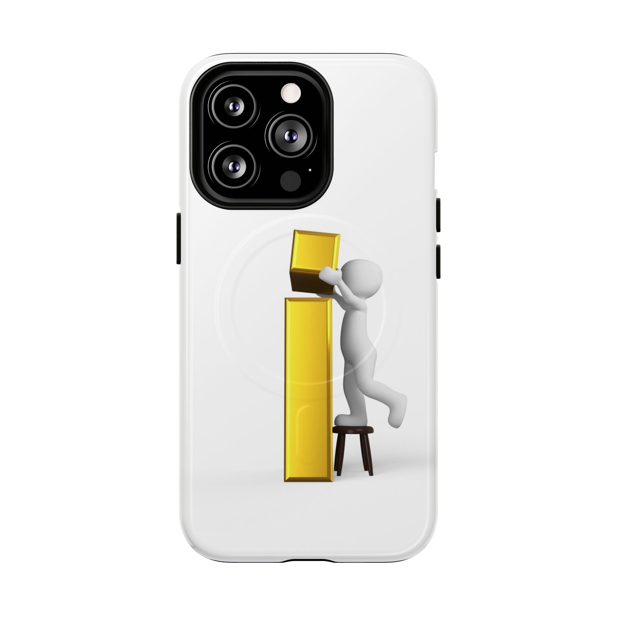 3D Character Gold Letter i phone case | Tough Magnetic Case