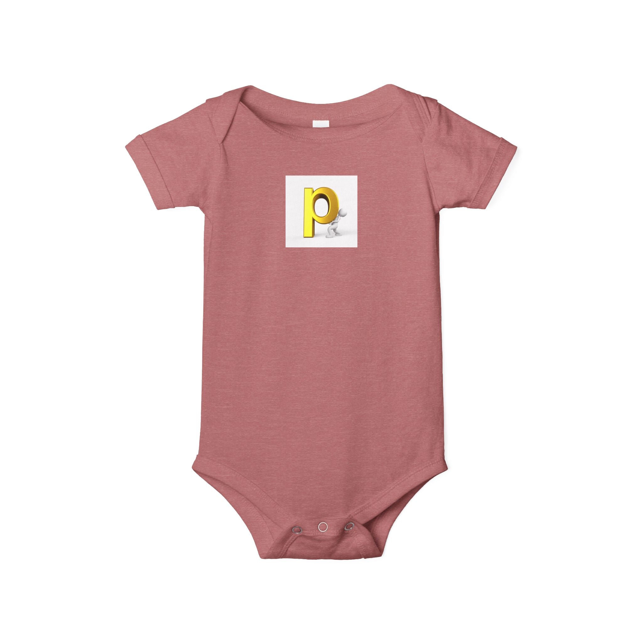 Body bébé Lettre P jaune | Grenouillère bébé