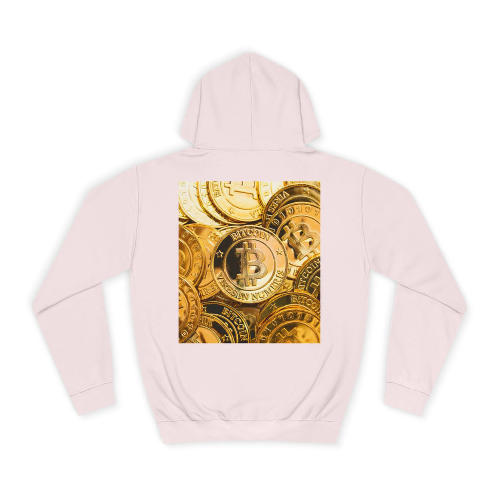 Golden Bitcoin Coins Hoodie | Crypto Cryptocurrency Crypto Art, Digital Currency Apparel