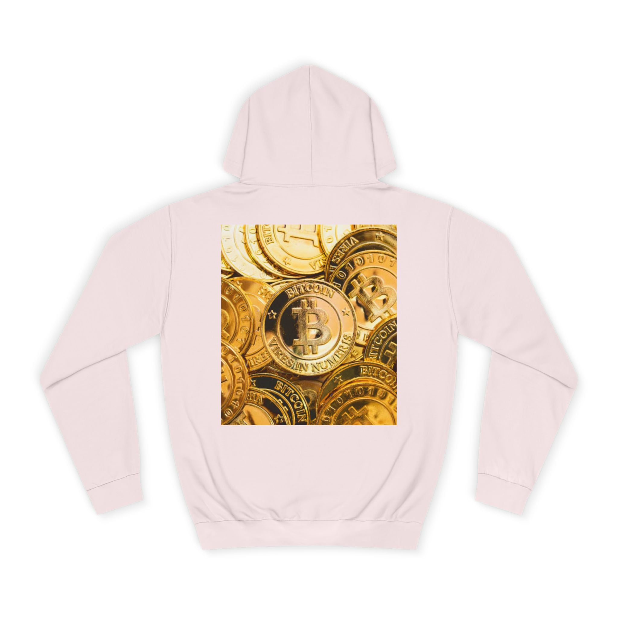 Golden Bitcoin Coins Hoodie | Crypto Cryptocurrency Crypto Art, Digital Currency Apparel