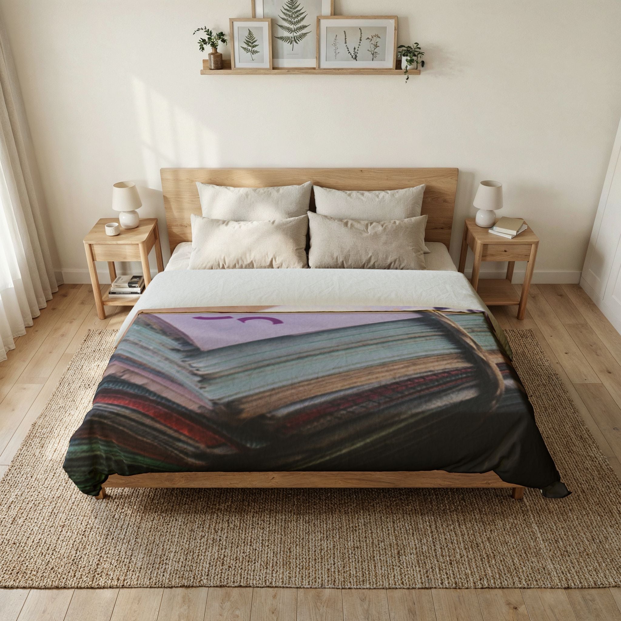 Stack of Euro Banknotes Duvet Cover | Currency Money Photography Bedding