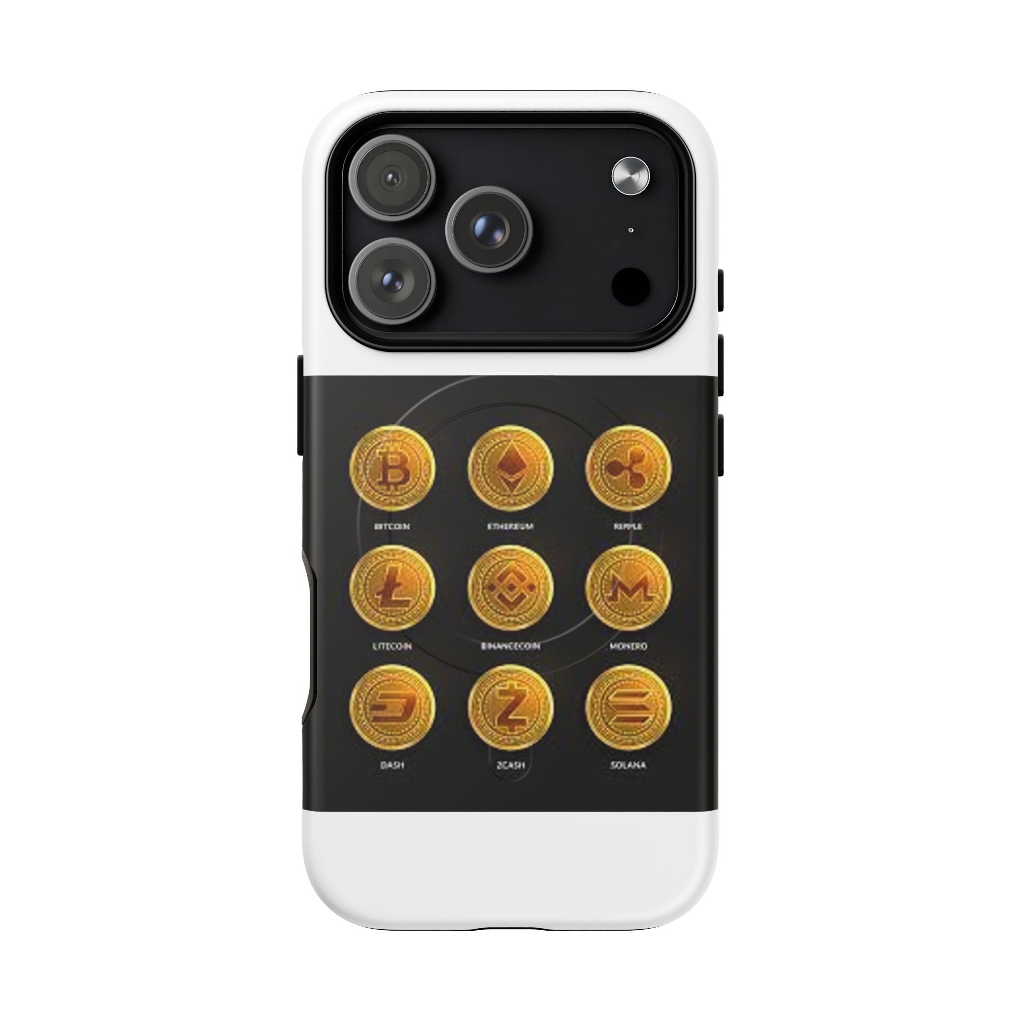 Coque de Téléphone Graphique de Monnaie Crypto | Coque Magnétique Robuste