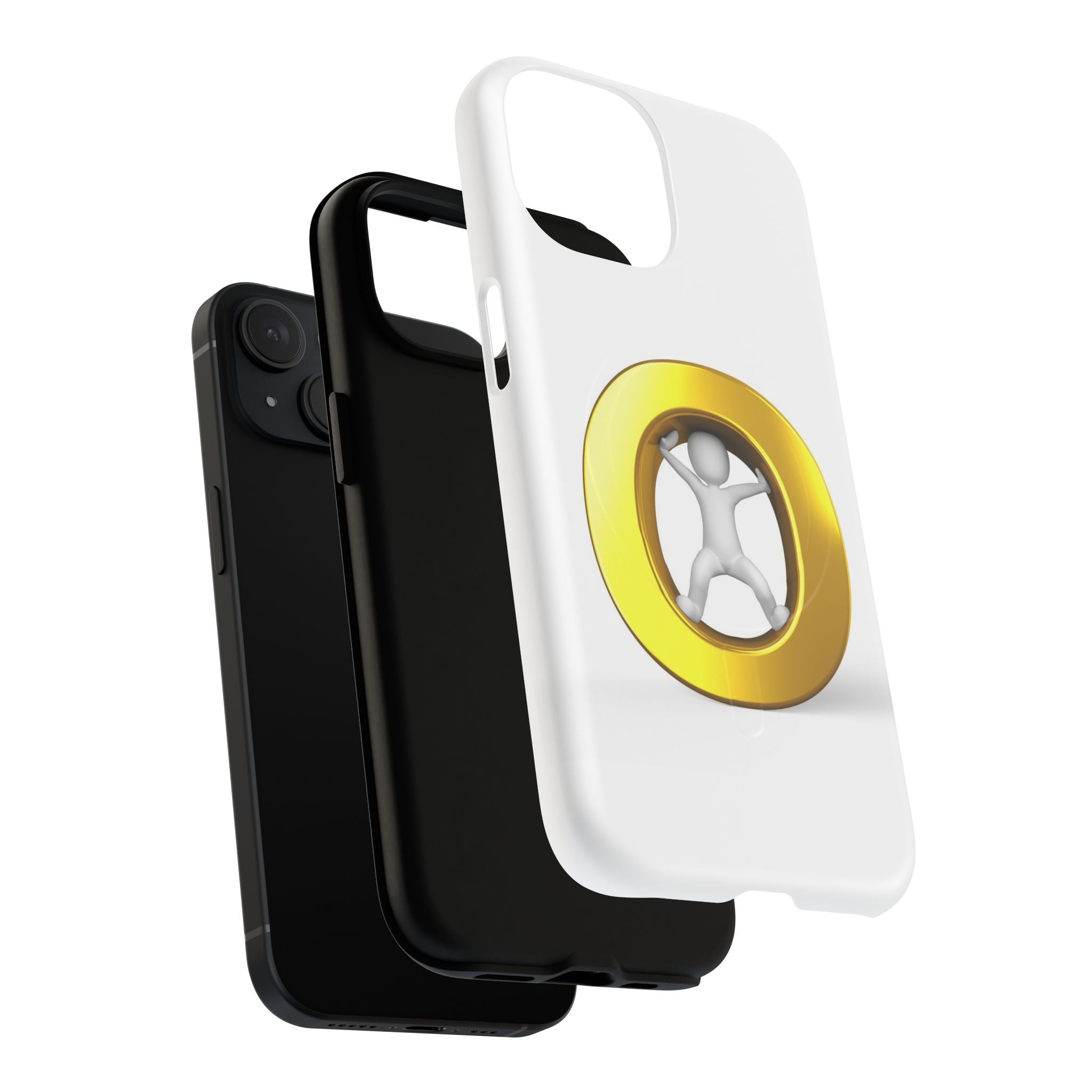 3D Gold Letter O Figure Phone Case | Tough Magnetic Case