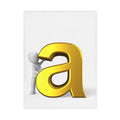 Golden Letter A Toddler Blanket | Alphabet Initial Nursery Decor