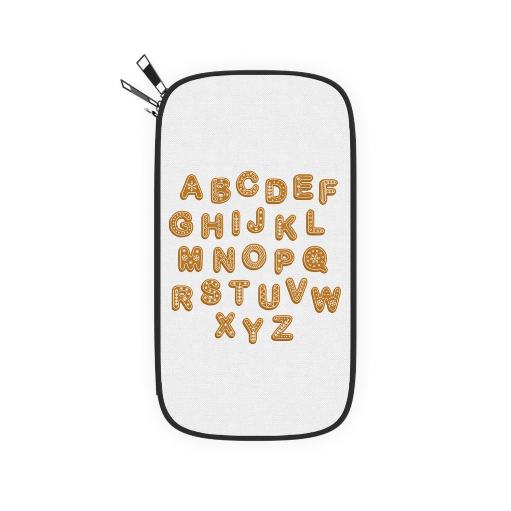 Cookie Alphabet Passport Wallet | Gingerbread Letter Travel Pouch