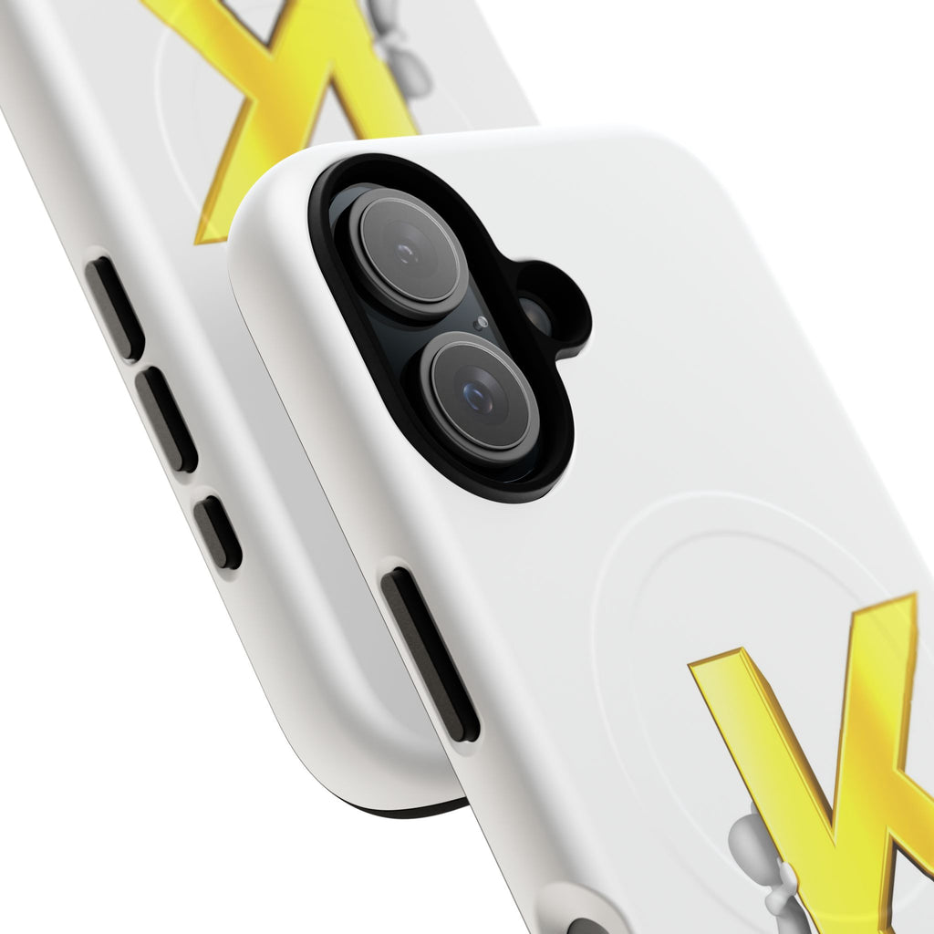 Yellow K Letter Phone Case | Tough Magnetic Case, Monogram Initial K