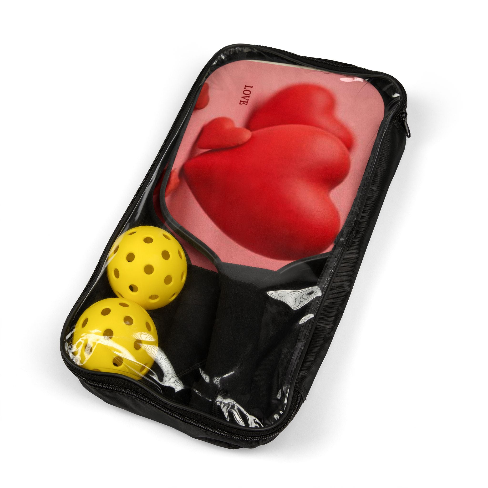Red Heart Design Pickleball Paddle | Love Pattern Pickleball Kit