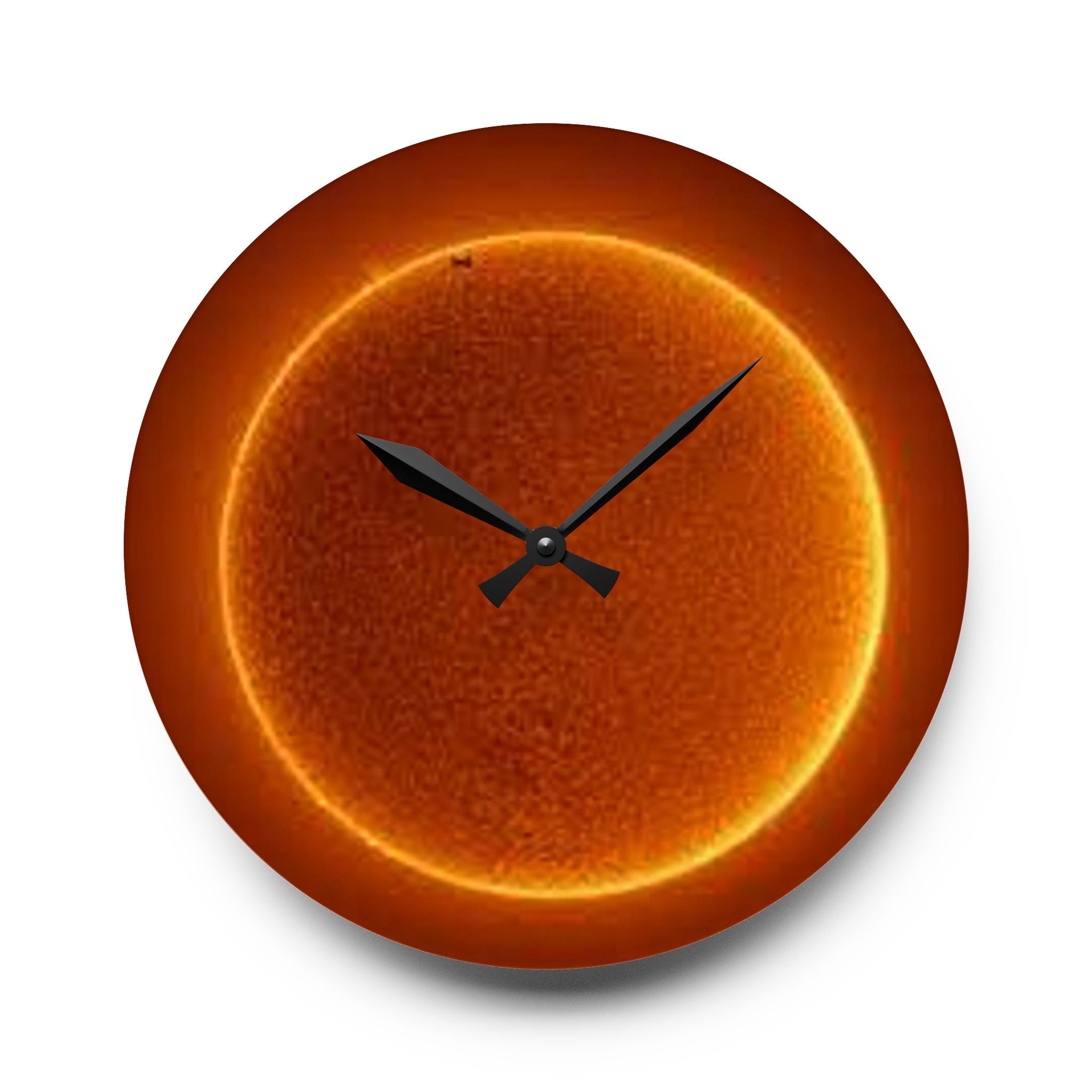 Solar Sun Surface Acrylic Wall Clock | Space Astronomy Decor