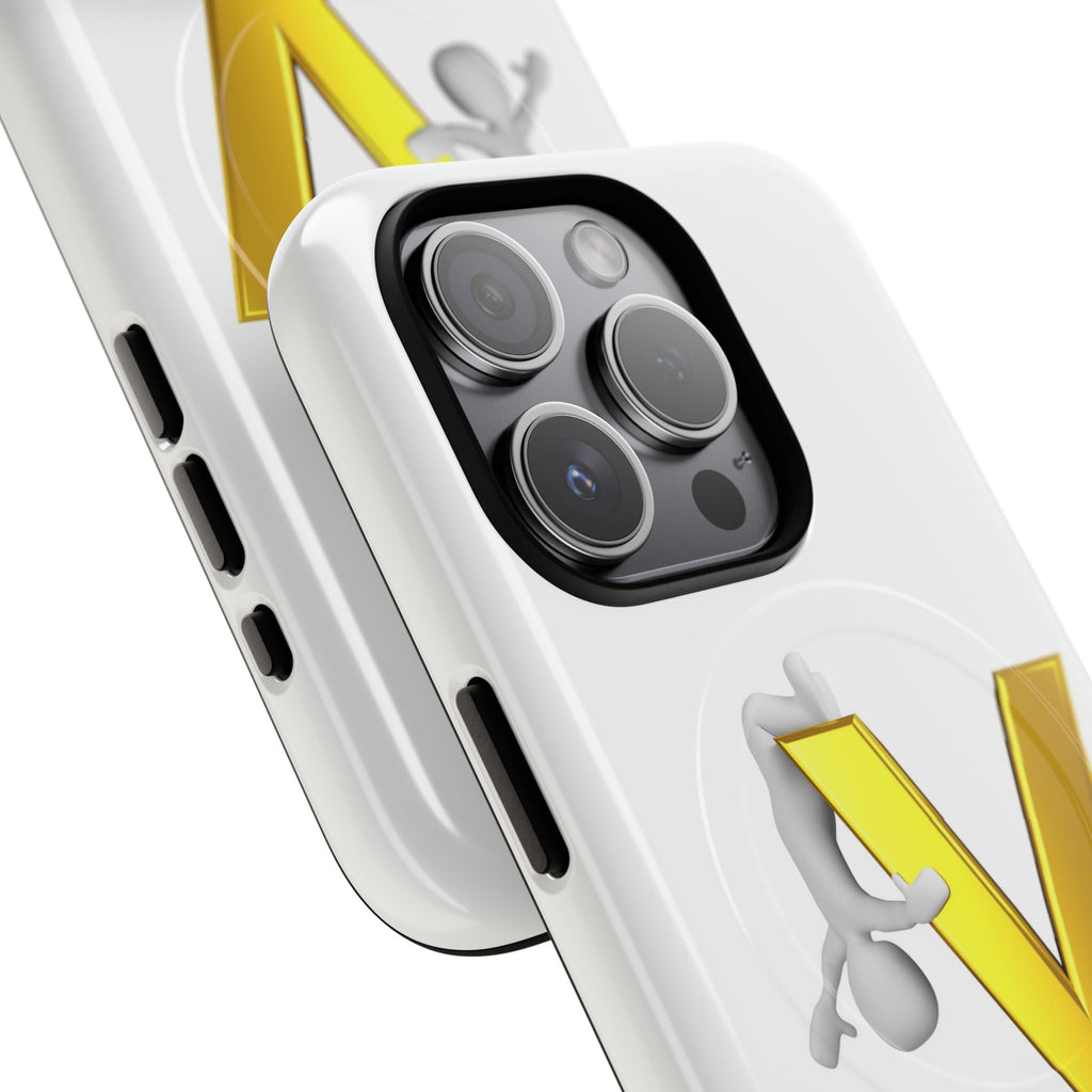 3D Yellow V Letter Phone Case Tough Magnetic Case | Monogram V iPhone Cover