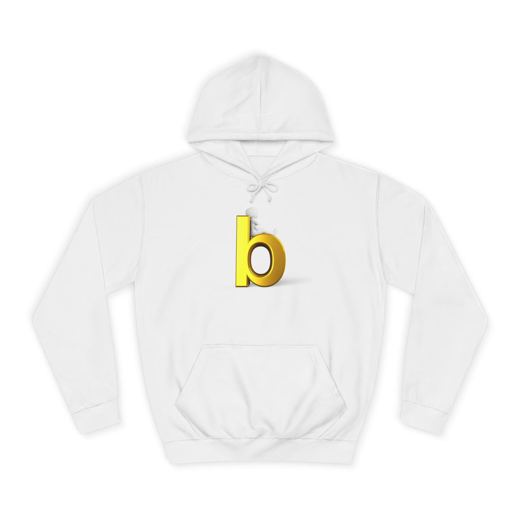 Yellow 3D Letter b Hoodie | Minimal Monogram Initial Sweatshirt