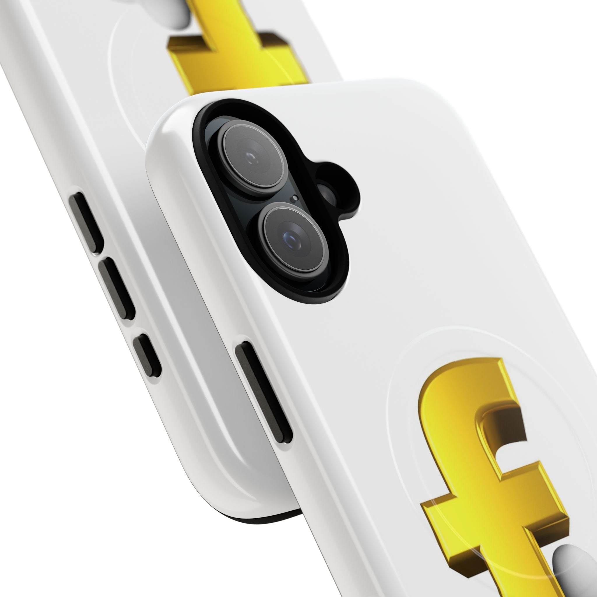 3D Gold Letter F Phone Case | Tough Magnetic Case