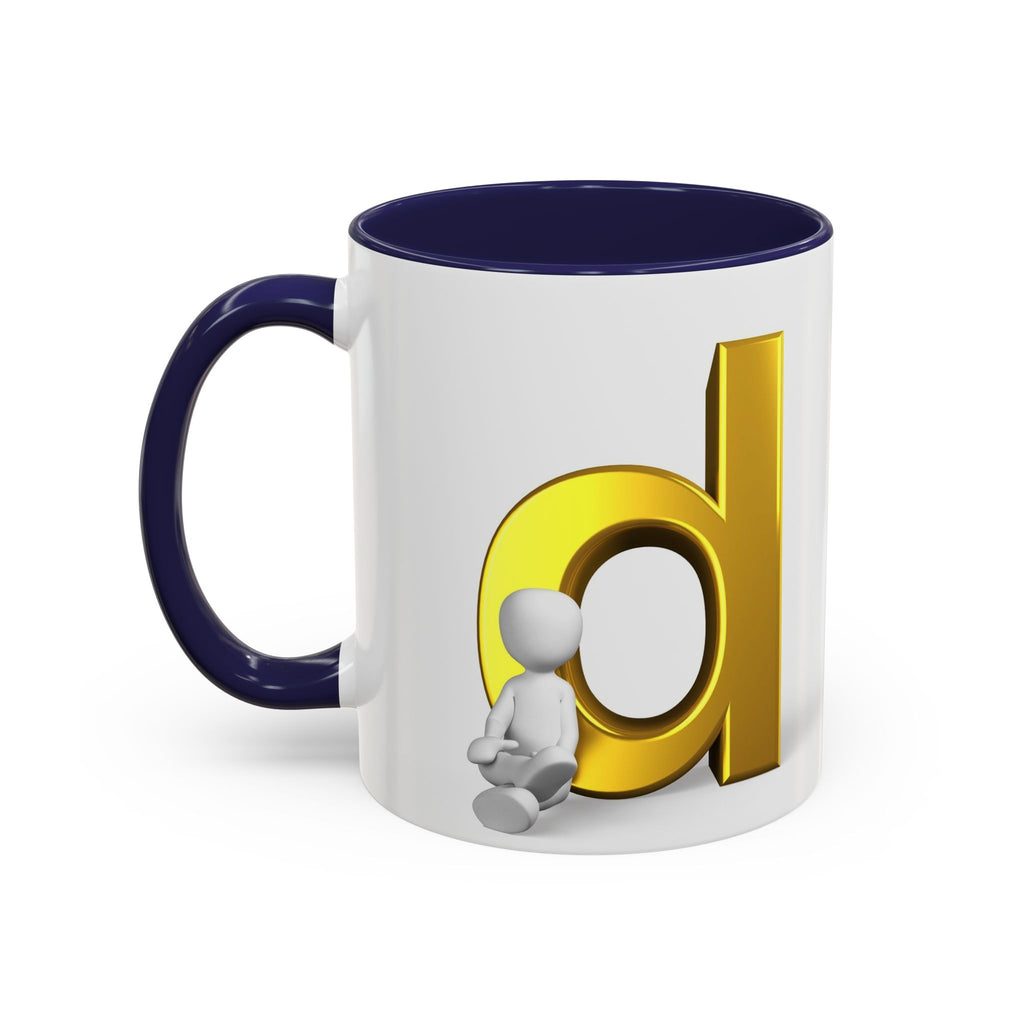Gold Letter D Mug | Accent Coffee Mug 11oz 15oz