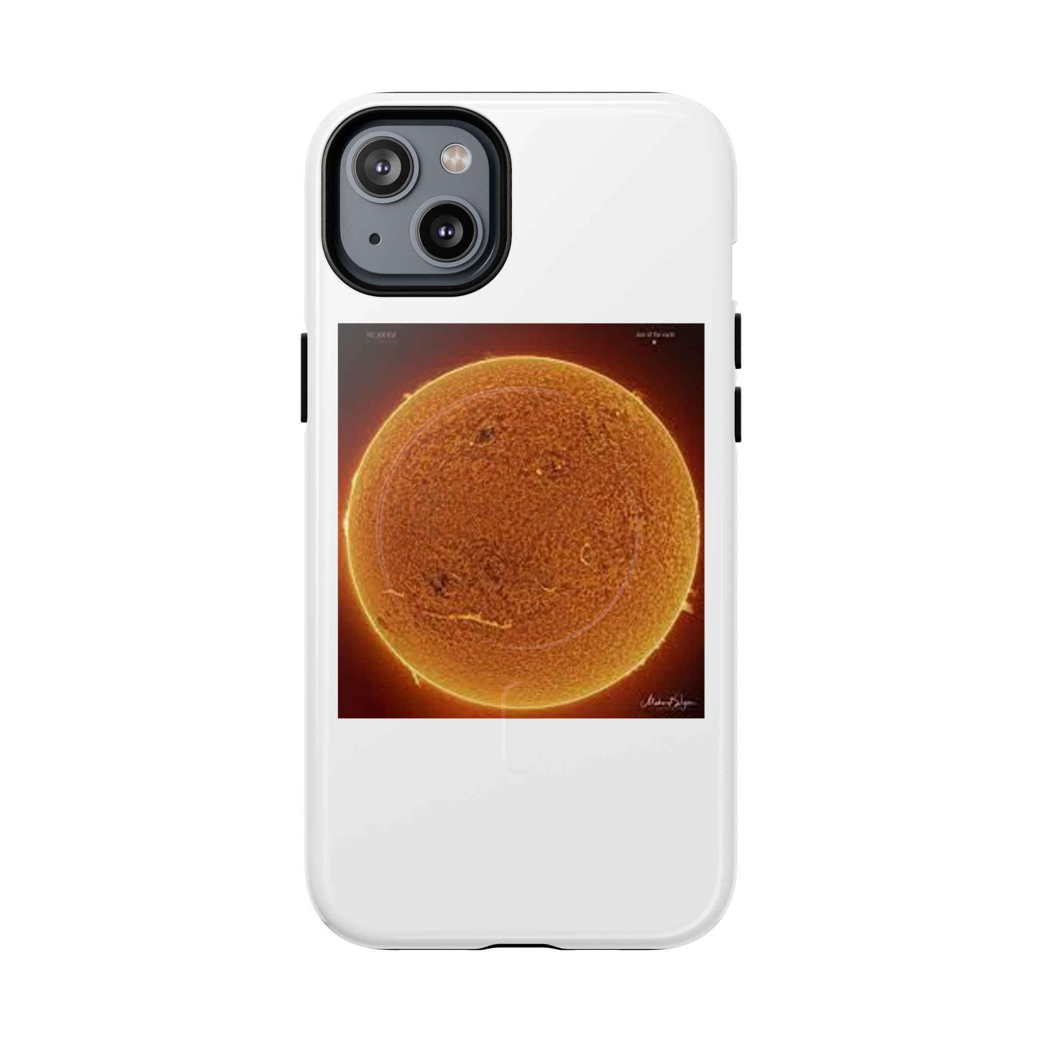 Coque de téléphone illustrée Disque Solaire | Coque magnétique résistante