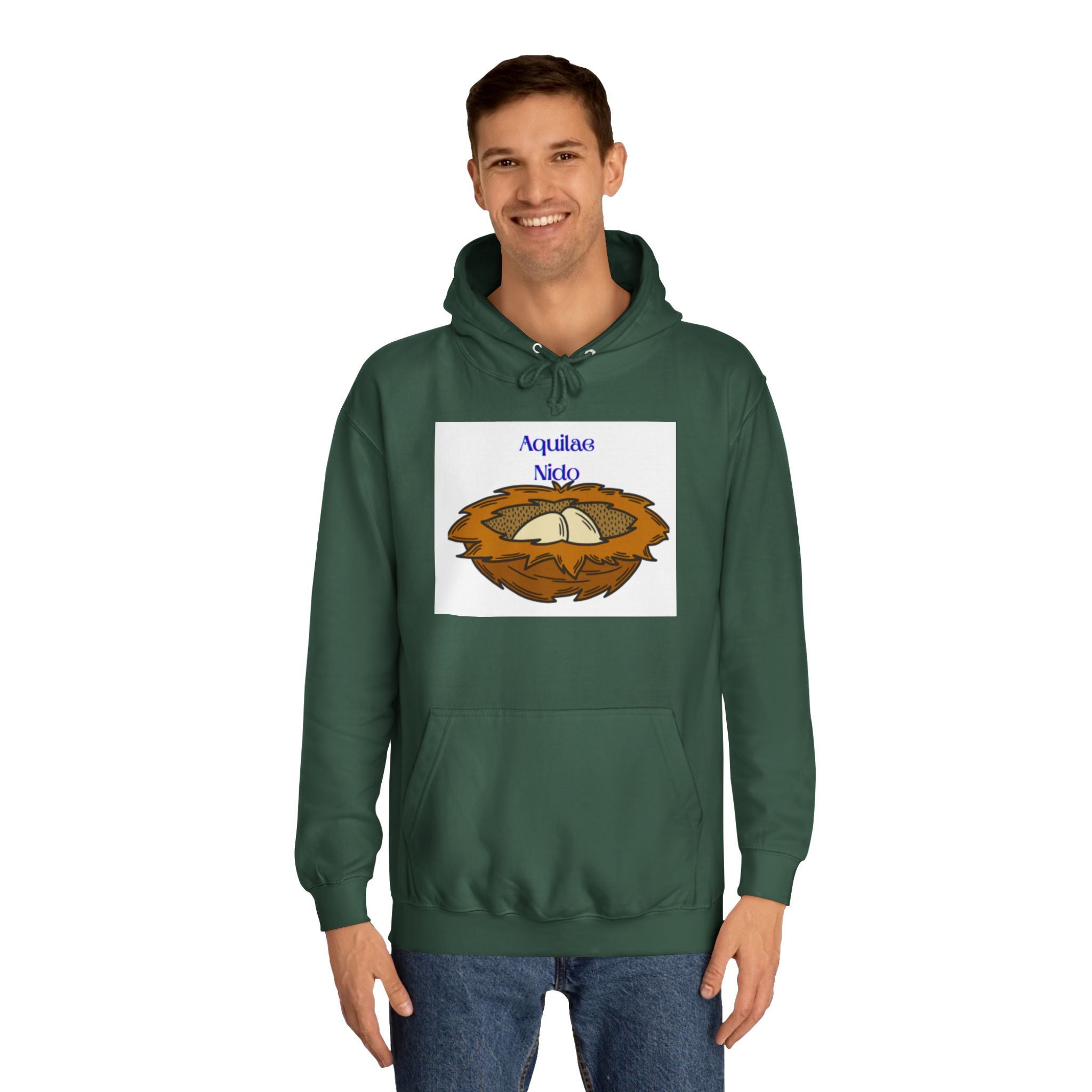 Aquilae Nido Nest Illustration Hoodie | College Crest Style