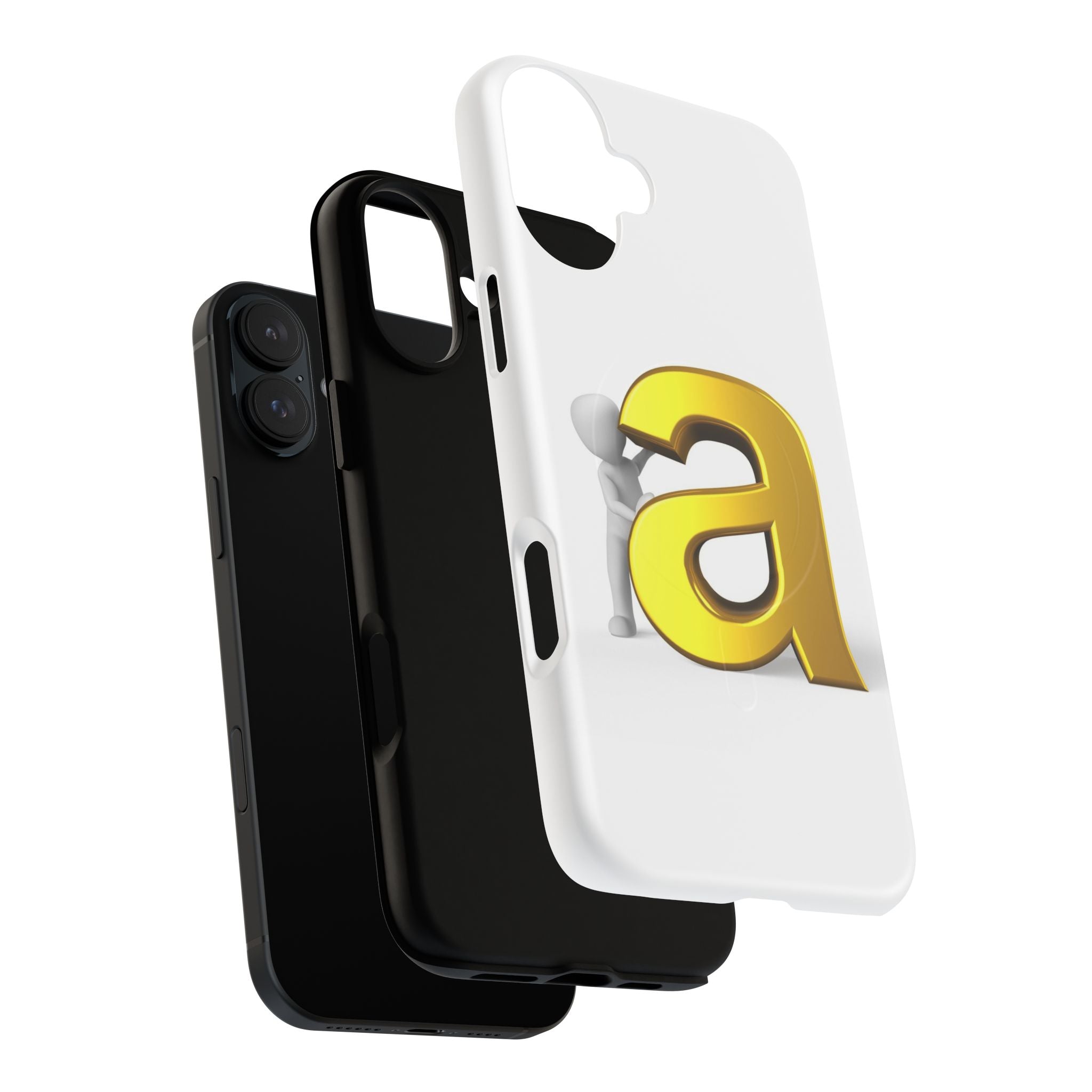 3D Gold Letter A Phone Case | Tough Magnetic Case