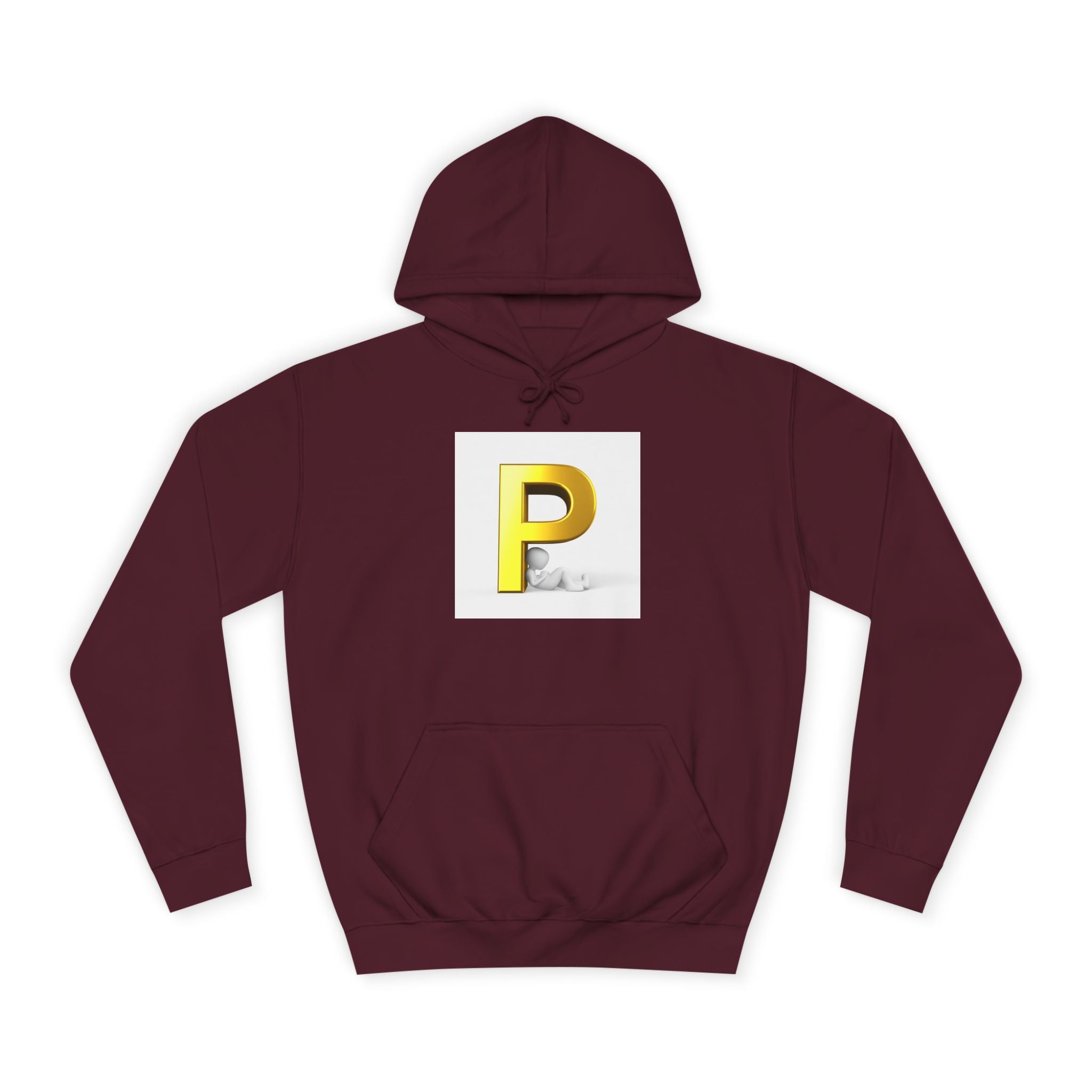 Gold Letter P hoodie | Monogram Initial Pullover