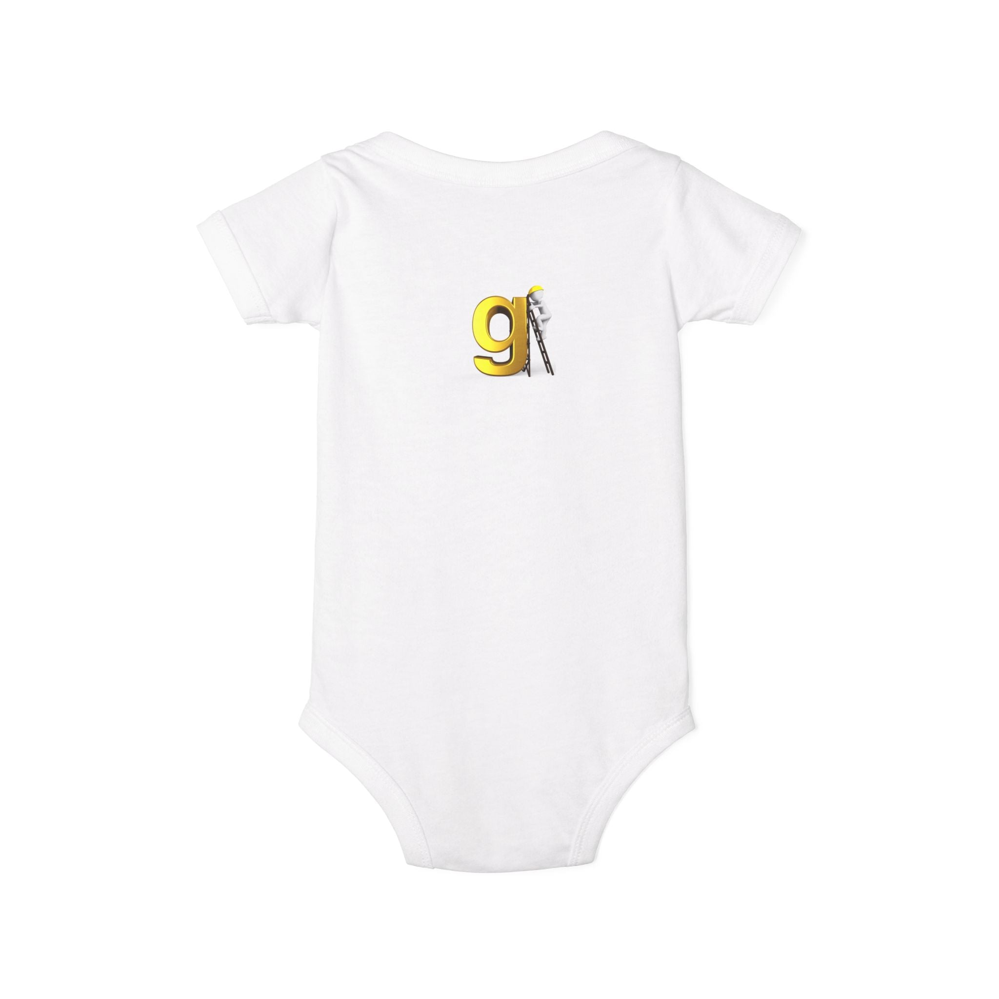 Yellow Letter G with worker Onesie | Baby Bodysuit, Alphabet Initial
