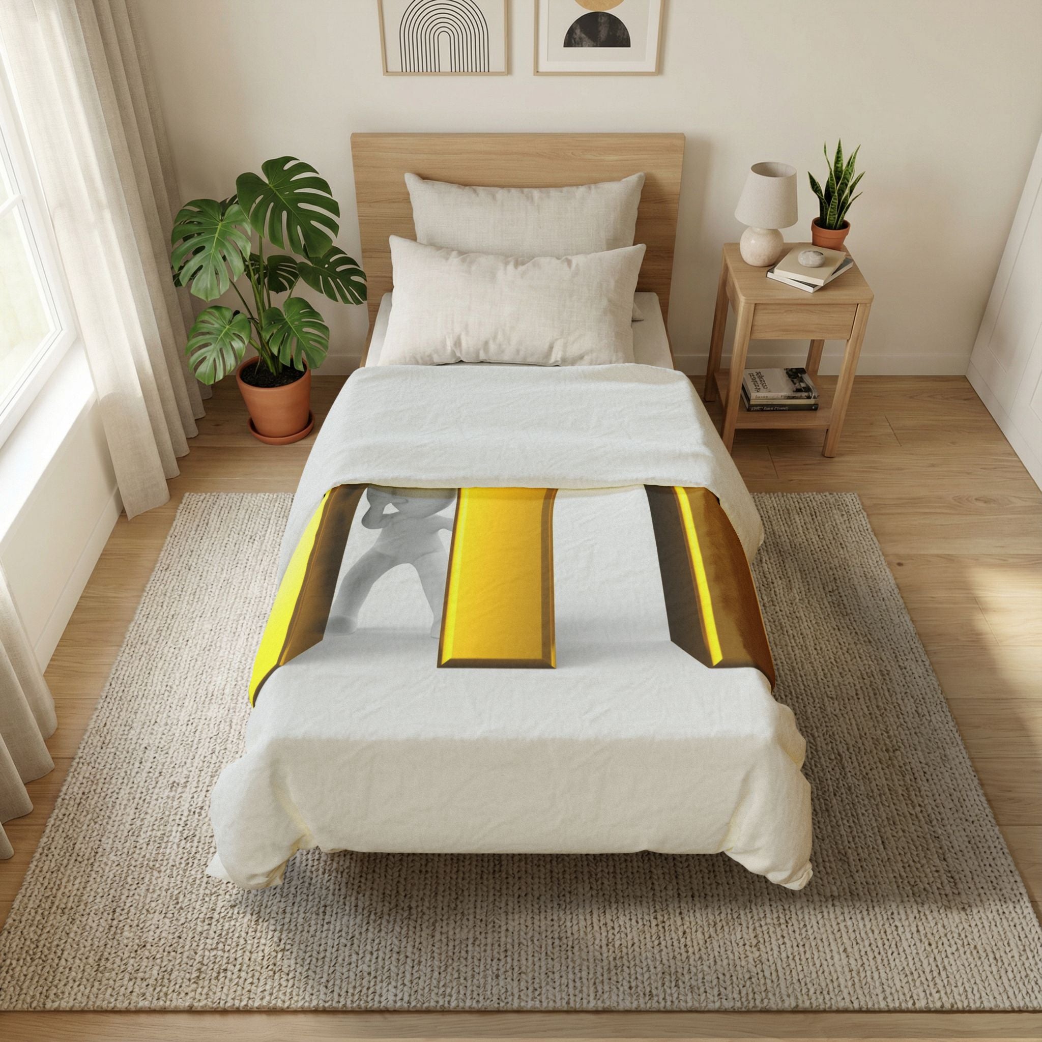 Gold Letter M duvet cover | Cotton Duvet Cover