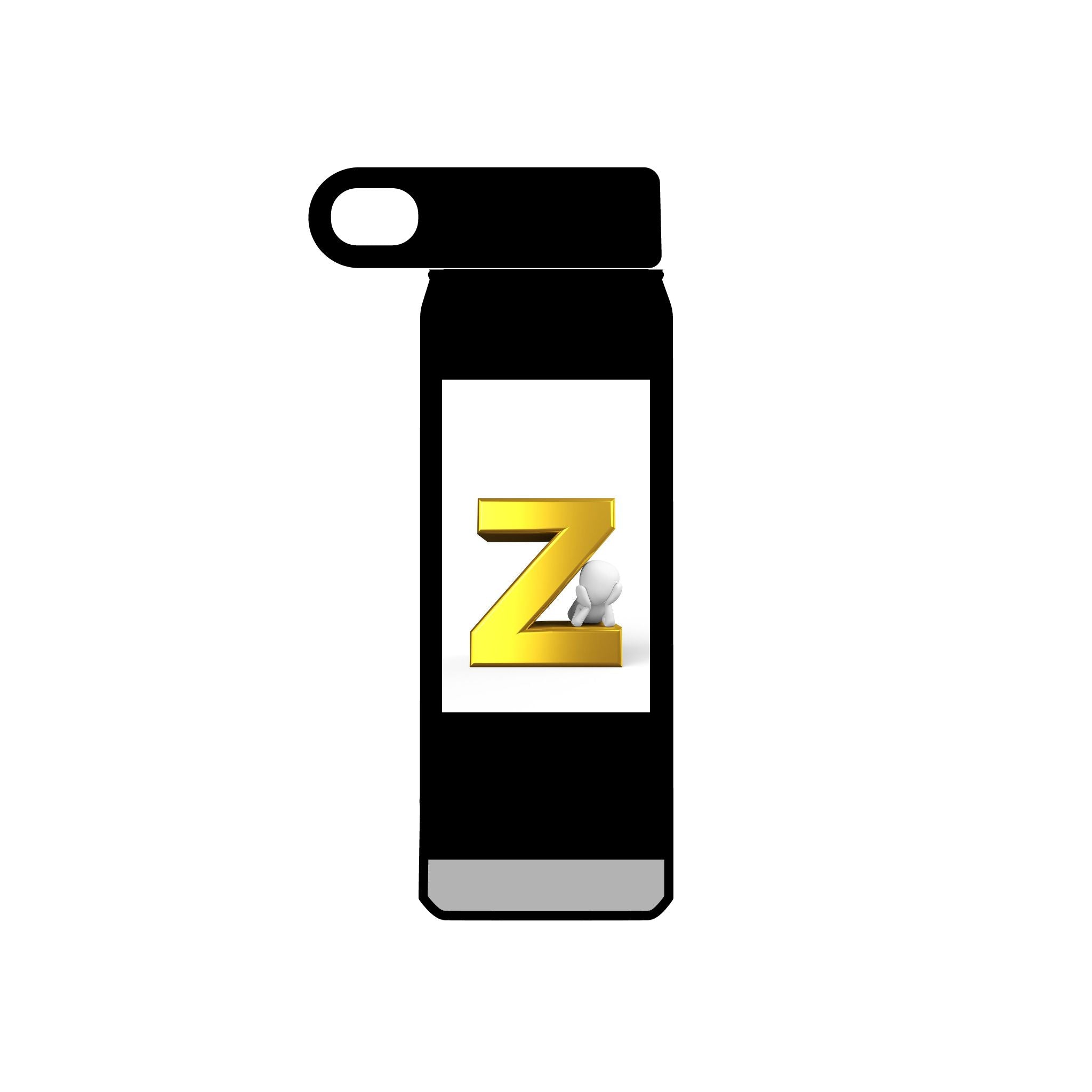 Bouteille d'eau monogramme Z doré | 590 ml