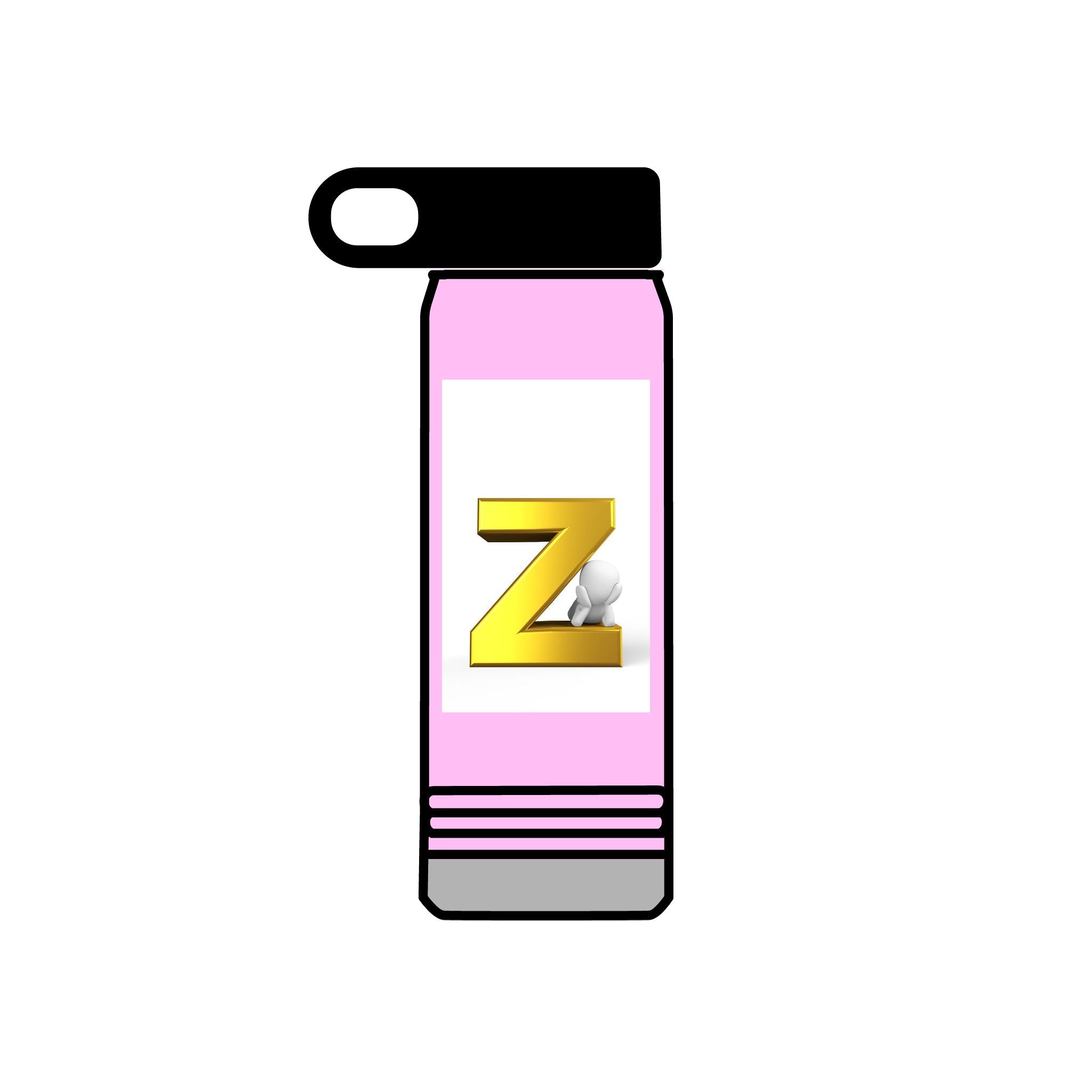 Bouteille d'eau monogramme Z doré | 590 ml