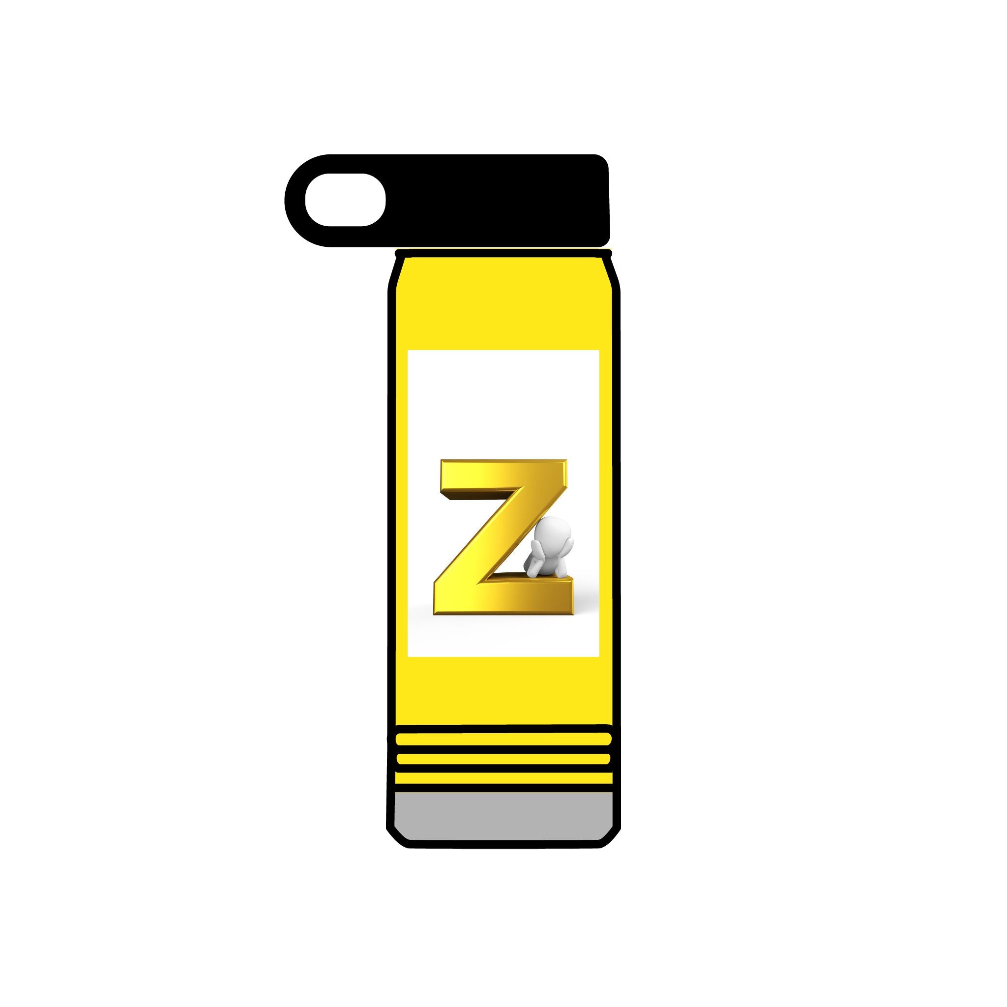 Bouteille d'eau monogramme Z doré | 590 ml