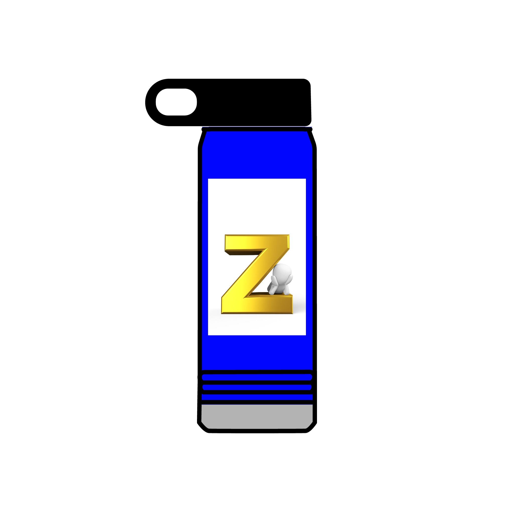 Bouteille d'eau monogramme Z doré | 590 ml