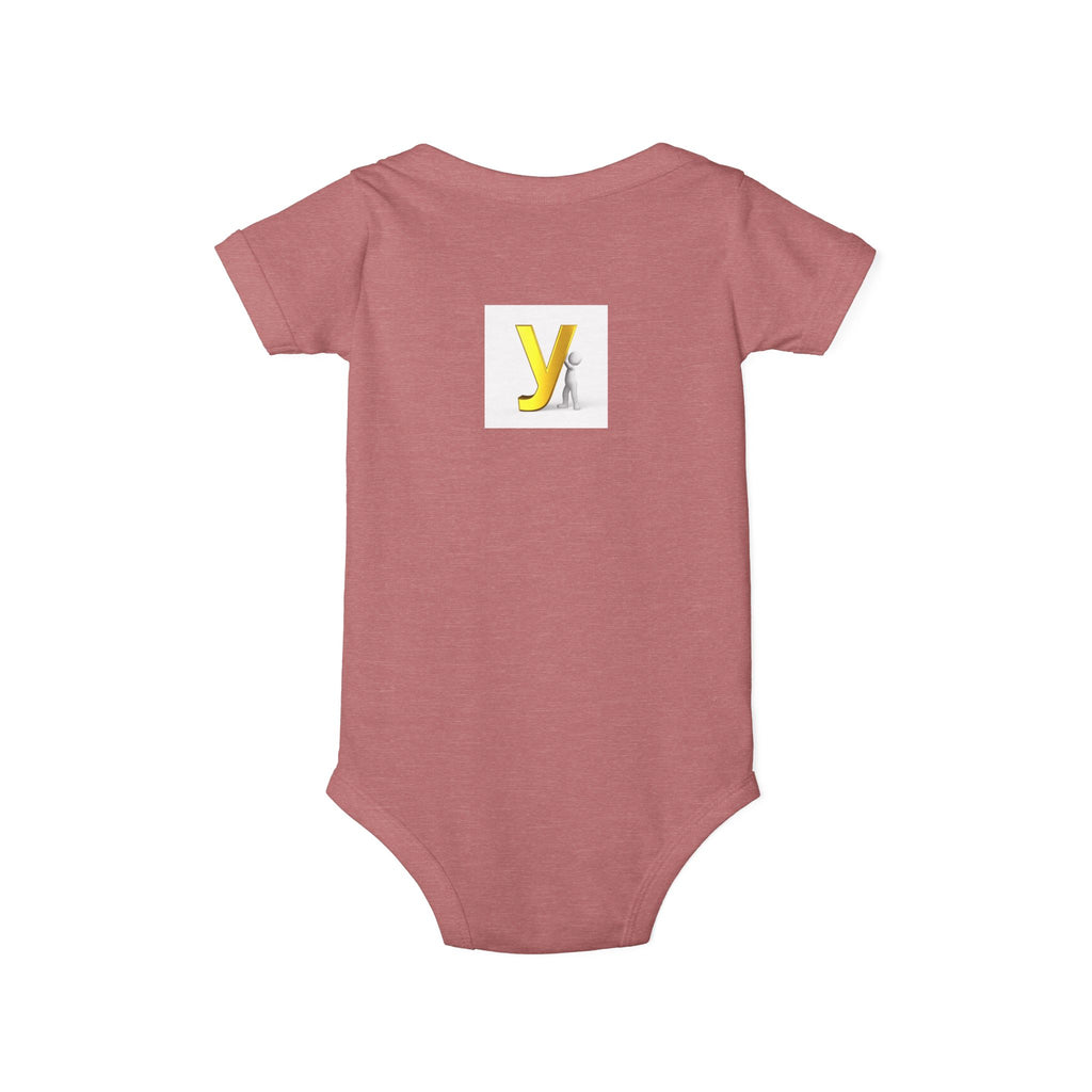 Yellow Letter Y Initial Onesie | Infant Jersey One Piece