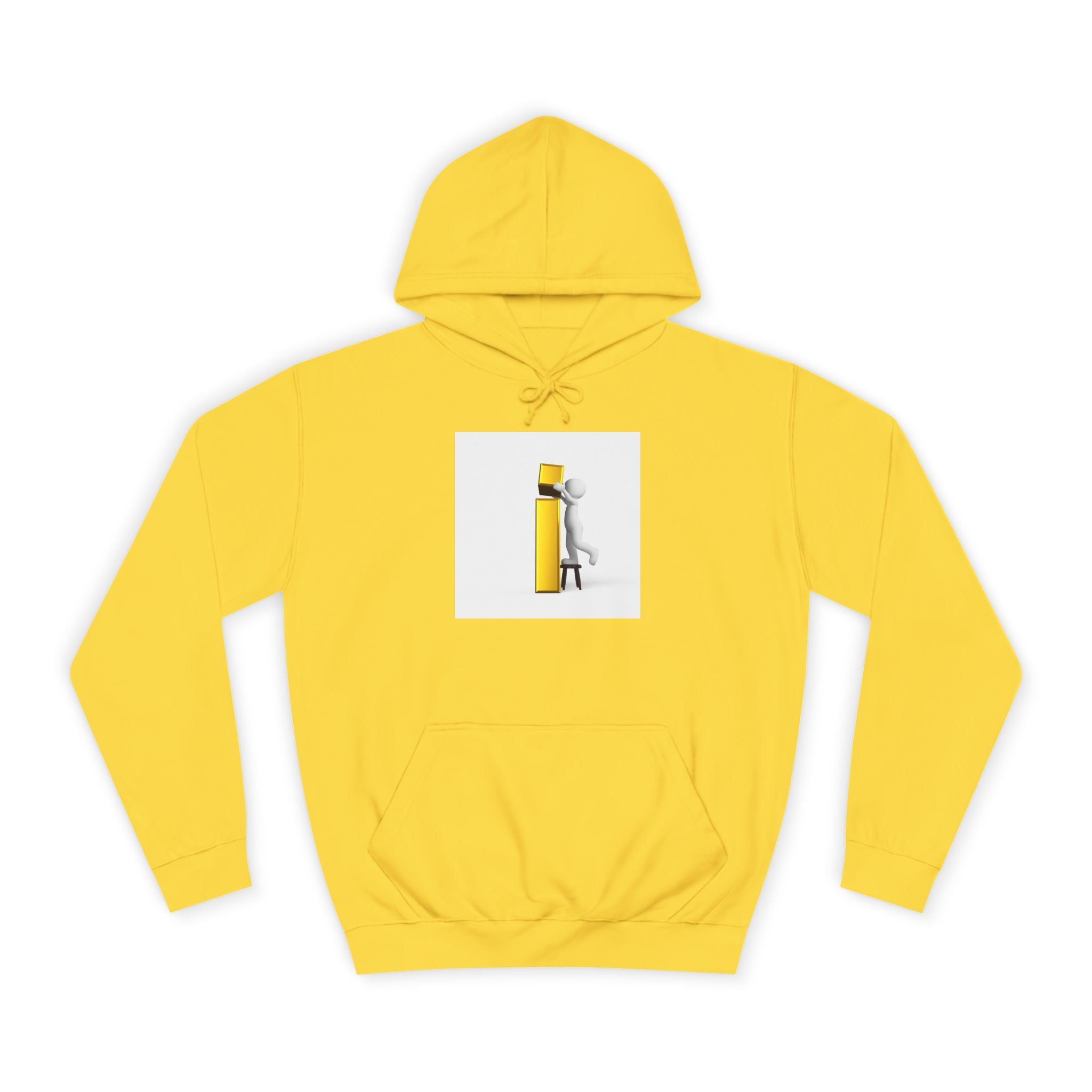 Stick Figure Building Letter i Hoodie | Minimal Illustration