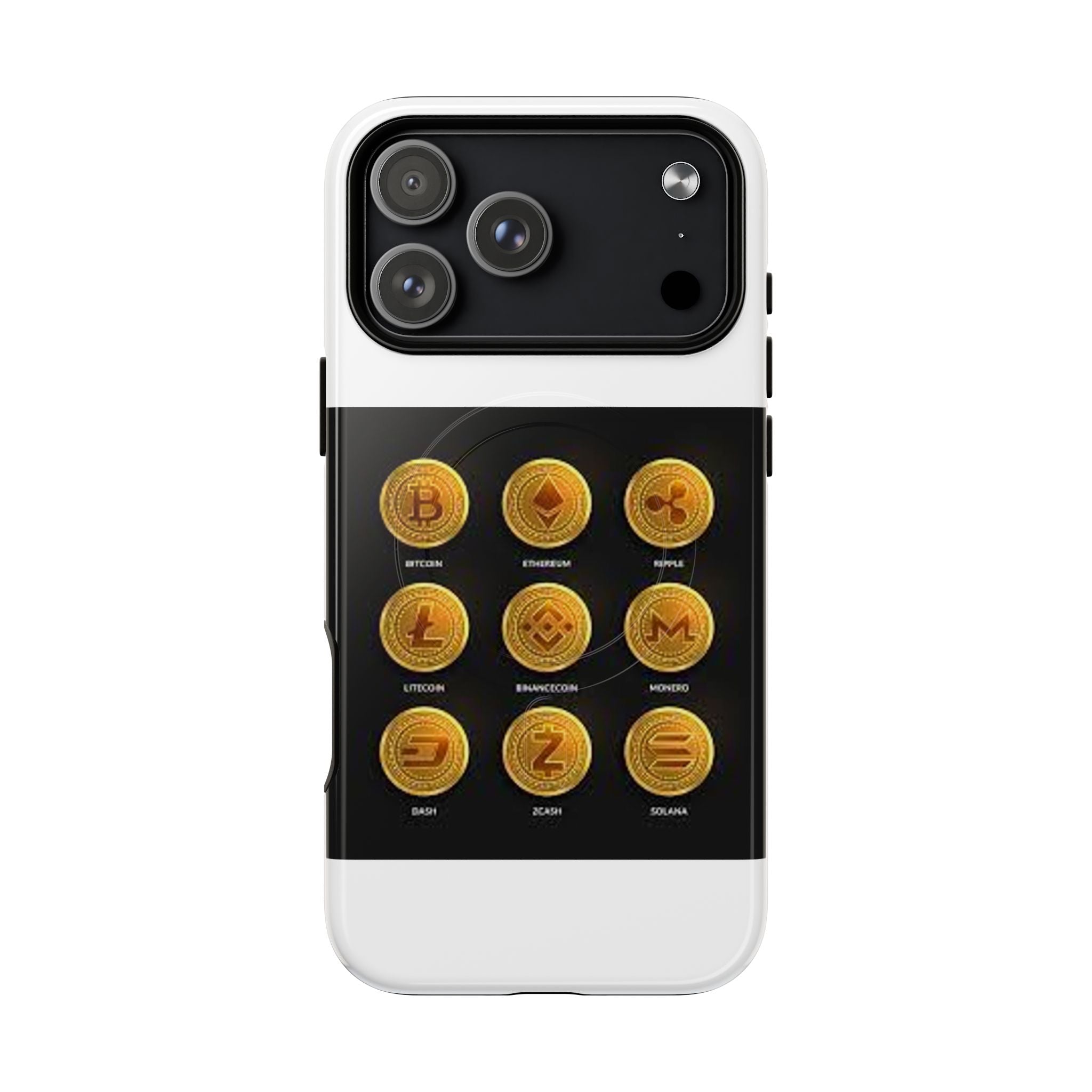 Coque de Téléphone Graphique de Monnaie Crypto | Coque Magnétique Robuste