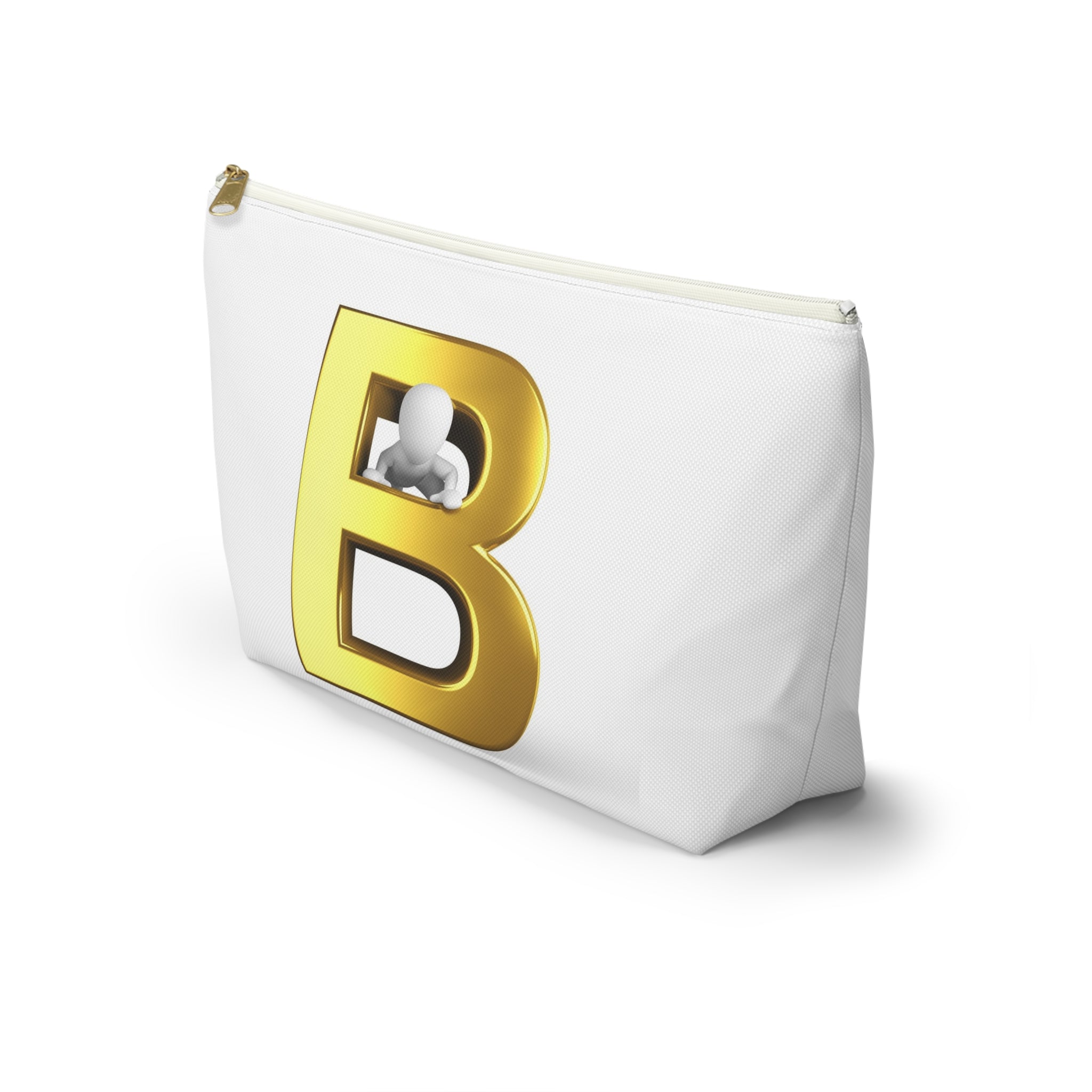 Gold Letter B Initial Accessory Pouch