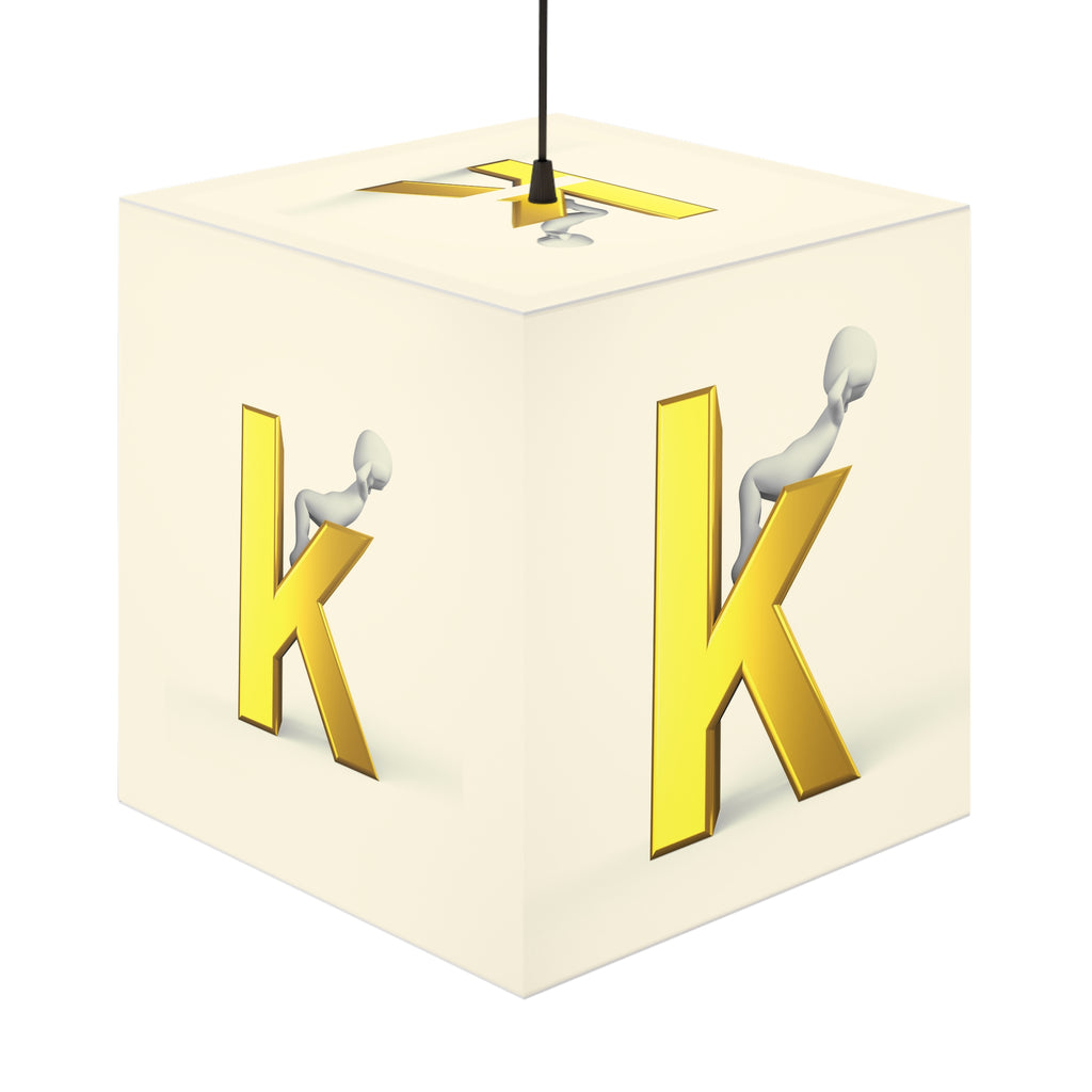 Golden K Initial Cube Lamp | Light Cube Lamp, Monogram Home Decor