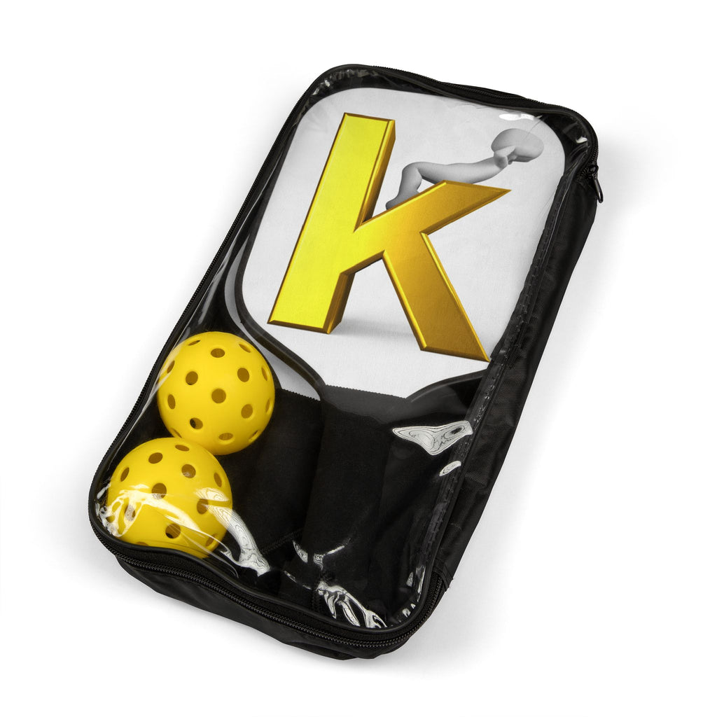 Gold K Monogram Pickleball Paddle