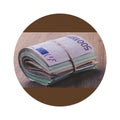 Stack of Euro Bills Round Rug | Money Print Floor Mat